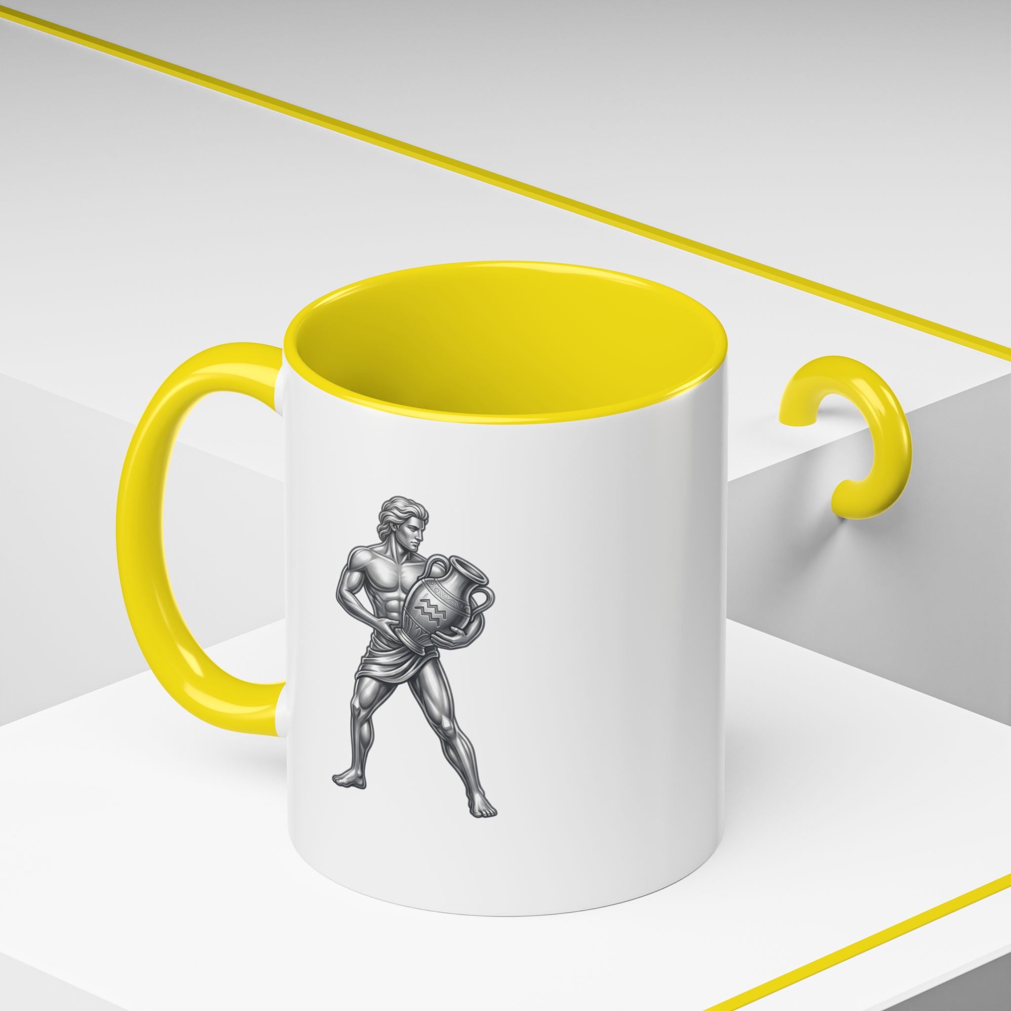 Aquarius Zodiac Accent Coffee Mug – Astrology Sign Gift