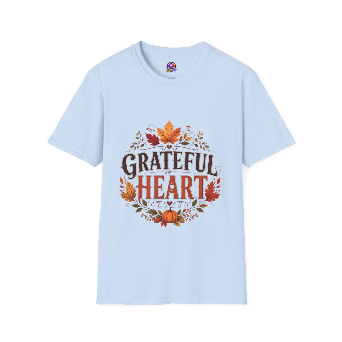 Thanksgiving T-Shirt Grateful Heart T-Shirt — Autumn Leaves Thanksgiving Tee