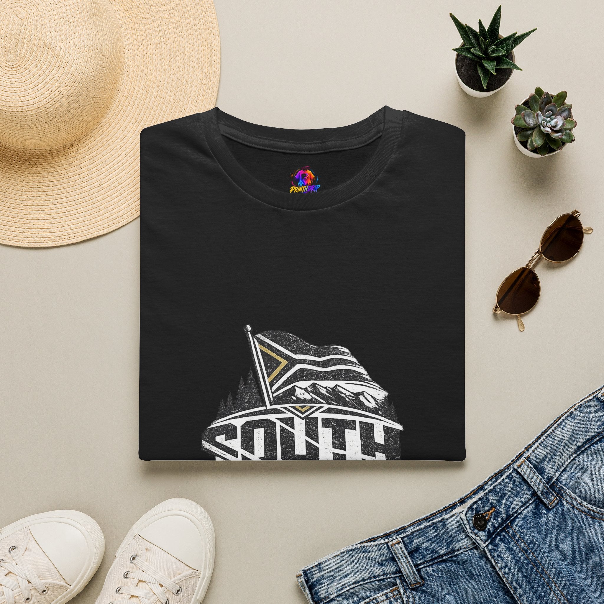 South Africa Flag & Soccer Crest T‑Shirt