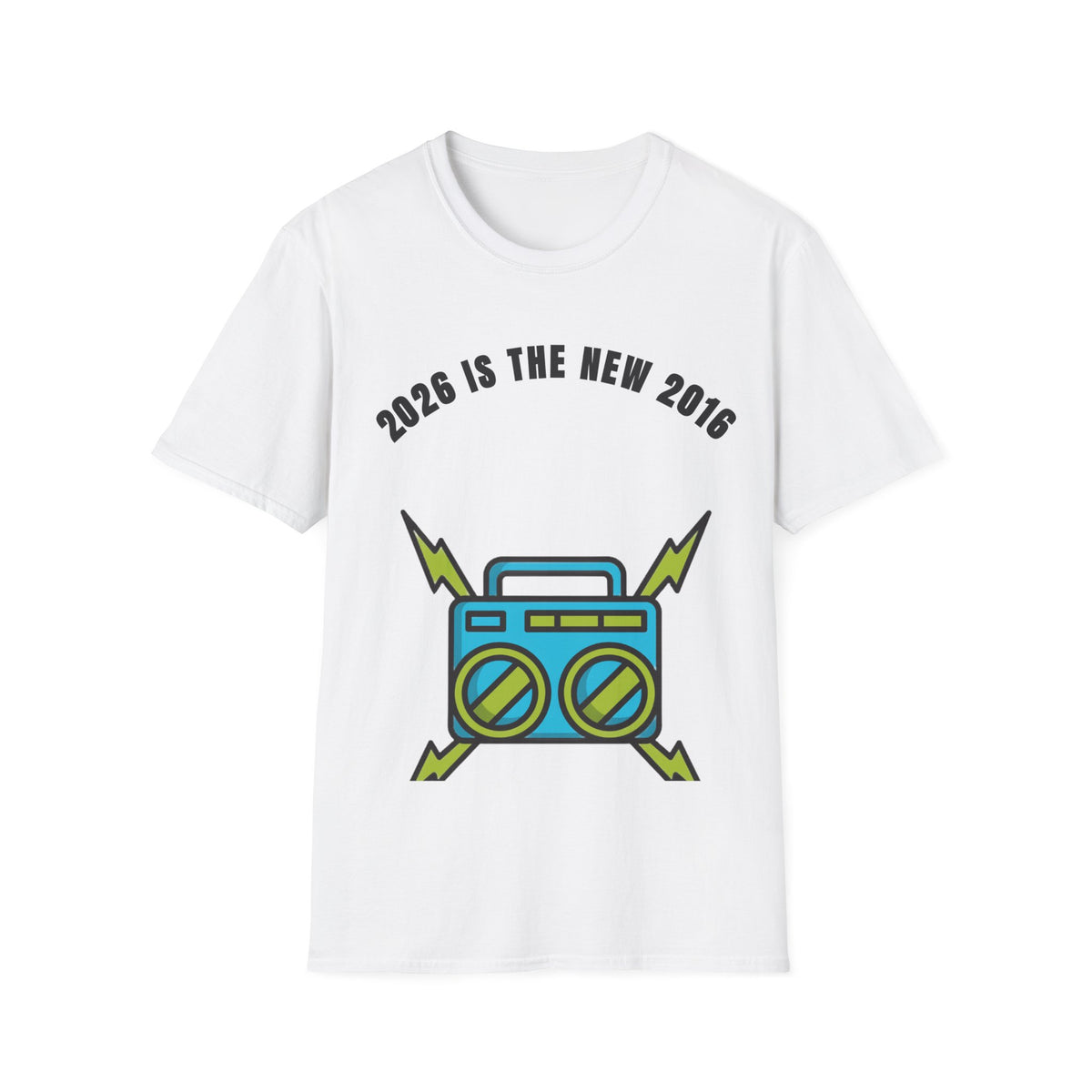 2026 Is The New 2016 T-Shirt — Retro Boombox Graphic Tee - Trending Now - September 2026