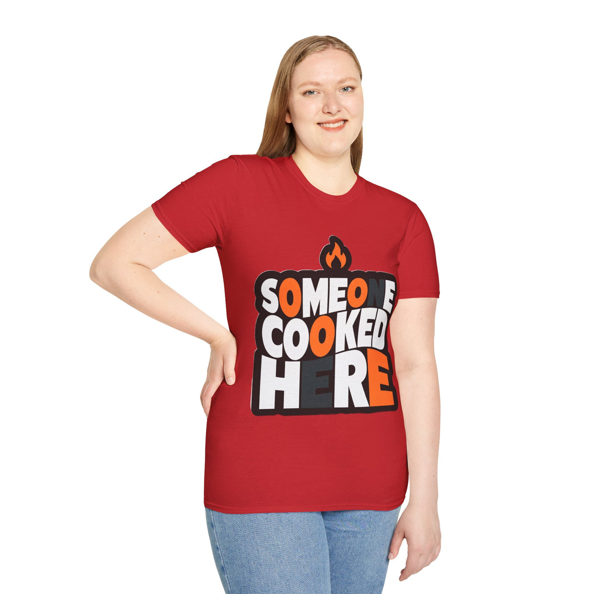 T-Shirt — "Someone Cooked Here" Funny Cooking Graphic Tee - Trending Now - August 2026