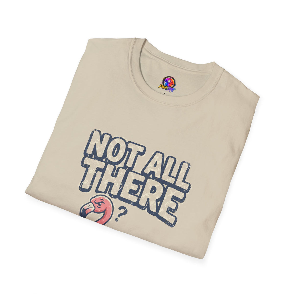 Funny And Witty Not All There Flamingo T-Shirt — Funny Quirky Graphic Tee