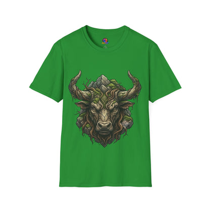 Forest Spirit Bull T-Shirt — Greenwood Celtic Nature Bull Design