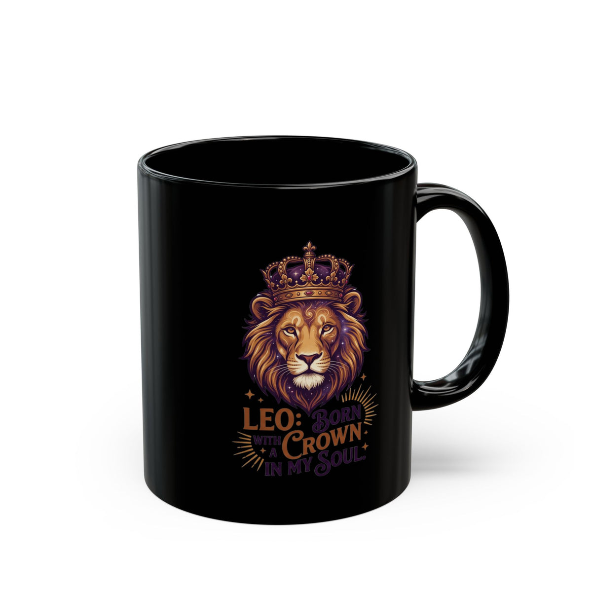 Leo King Crown Mug — Zodiac Lion Coffee Cup for Leo Pride