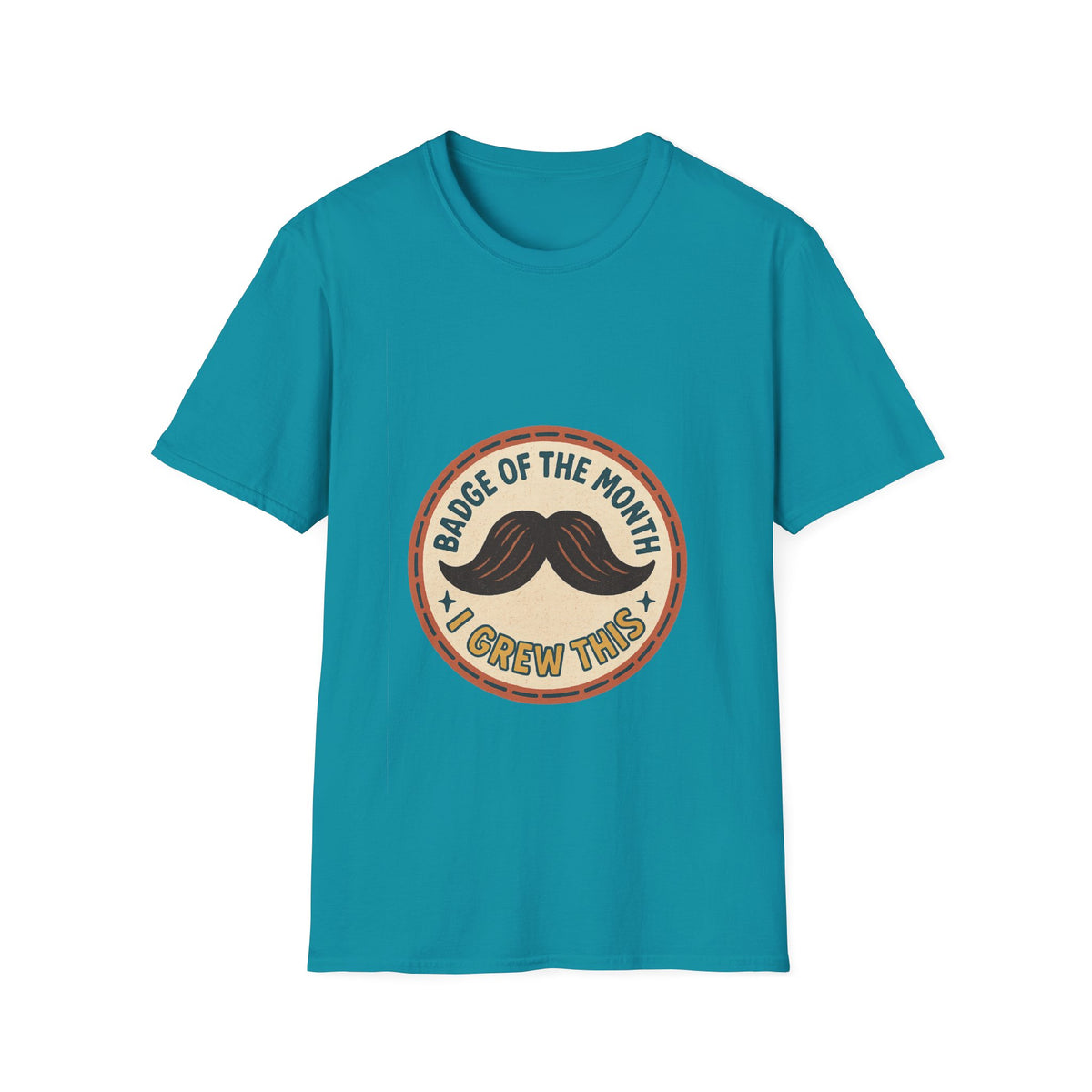 Mustache Dad T-Shirt - "King of the Mustache" Retro Badge Design - Trending Now - October 2026