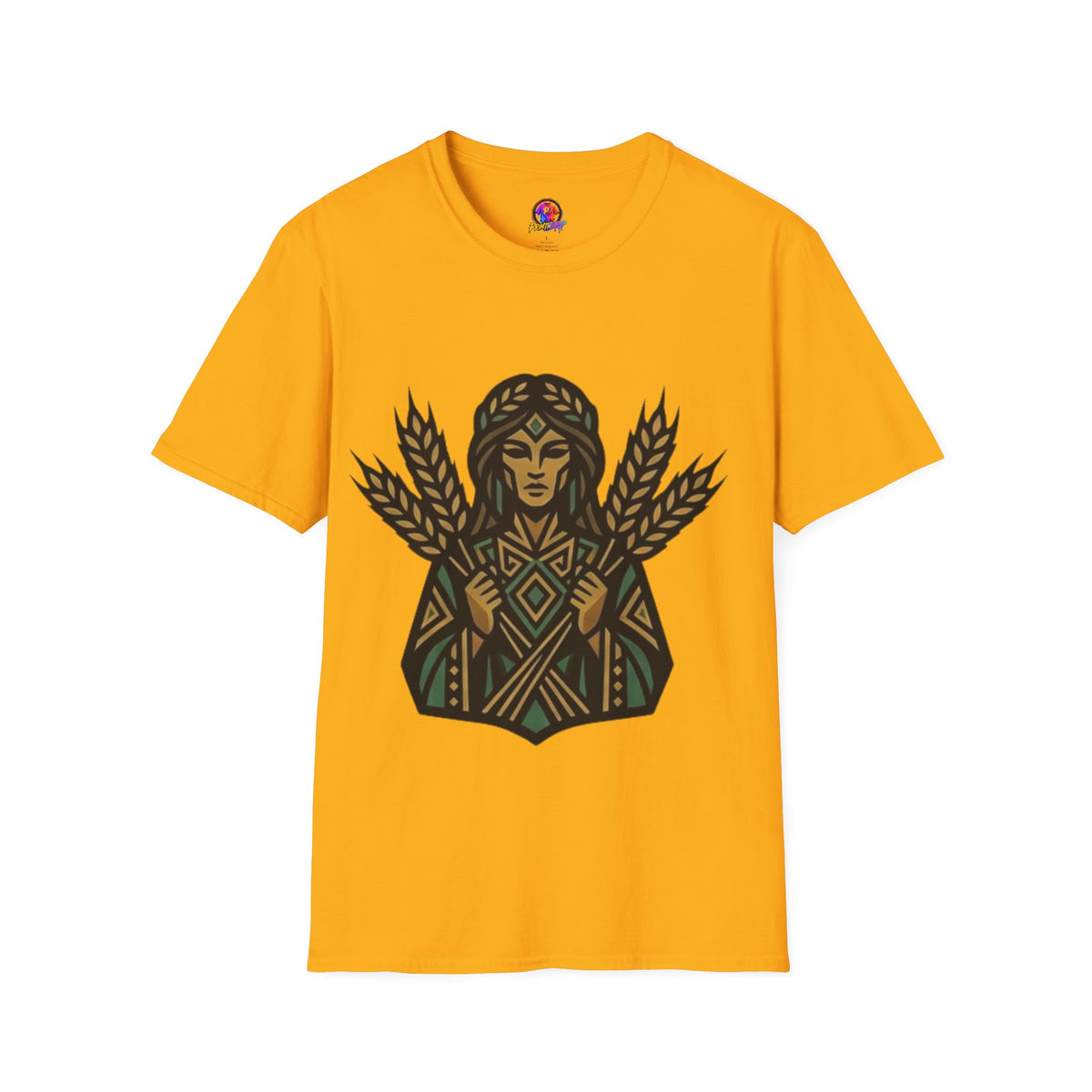 Virgo Zodiac Harvest Goddess T-Shirt — Wheat Maiden Graphic Tee