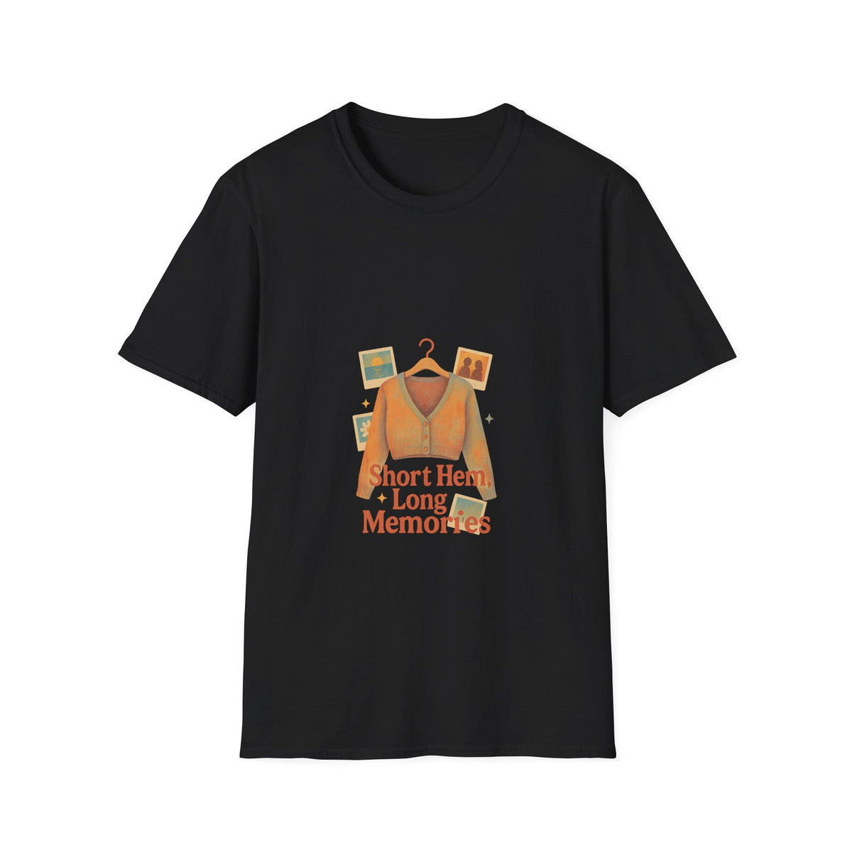 T-Shirt — "Short Hem, Long Memories" Sweater Illustration Tee - Trending Now - October 2026