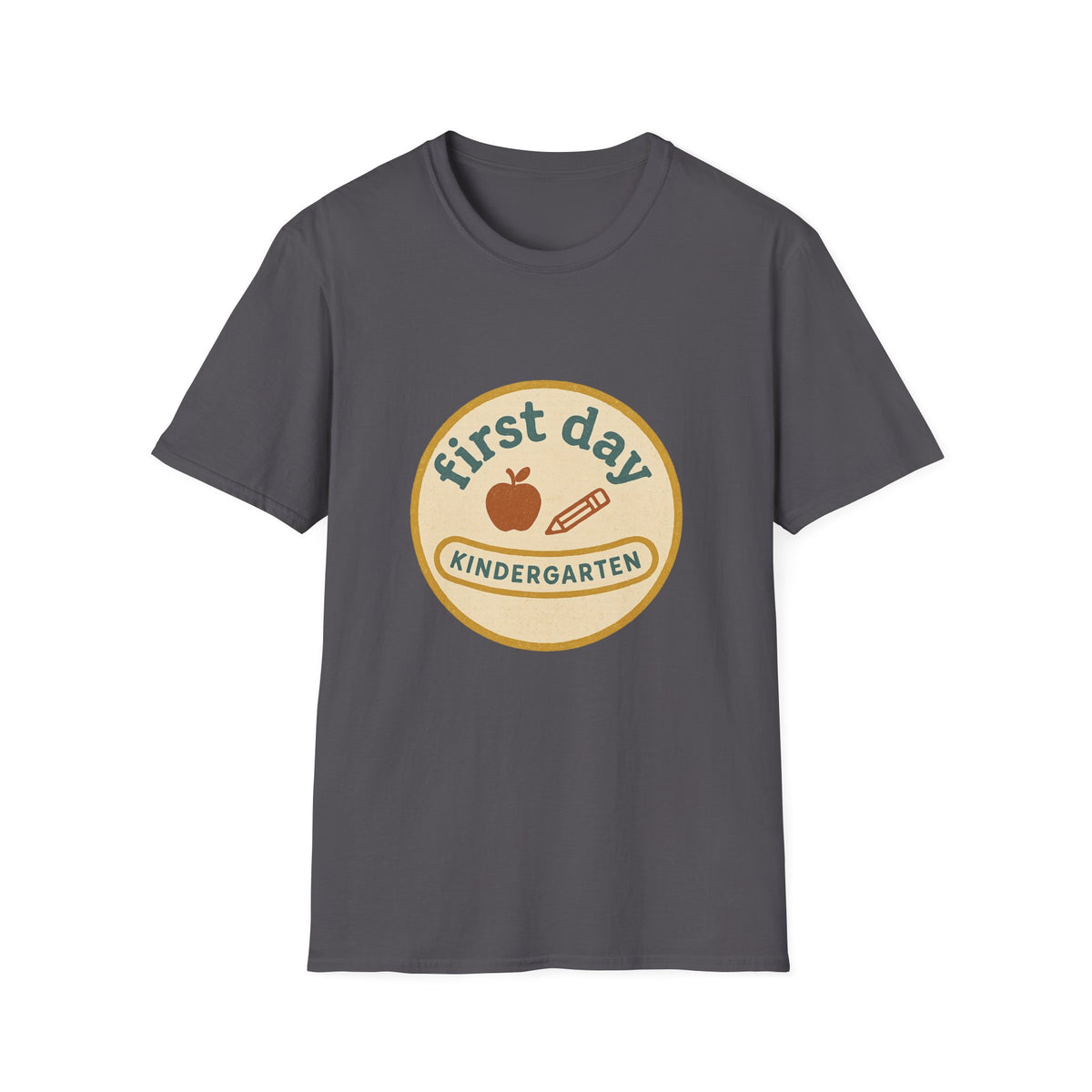 First Day Kindergarten Badge T-Shirt — Cute Back-to-School Tee for Teachers & Parents - Trending Now - August 2026