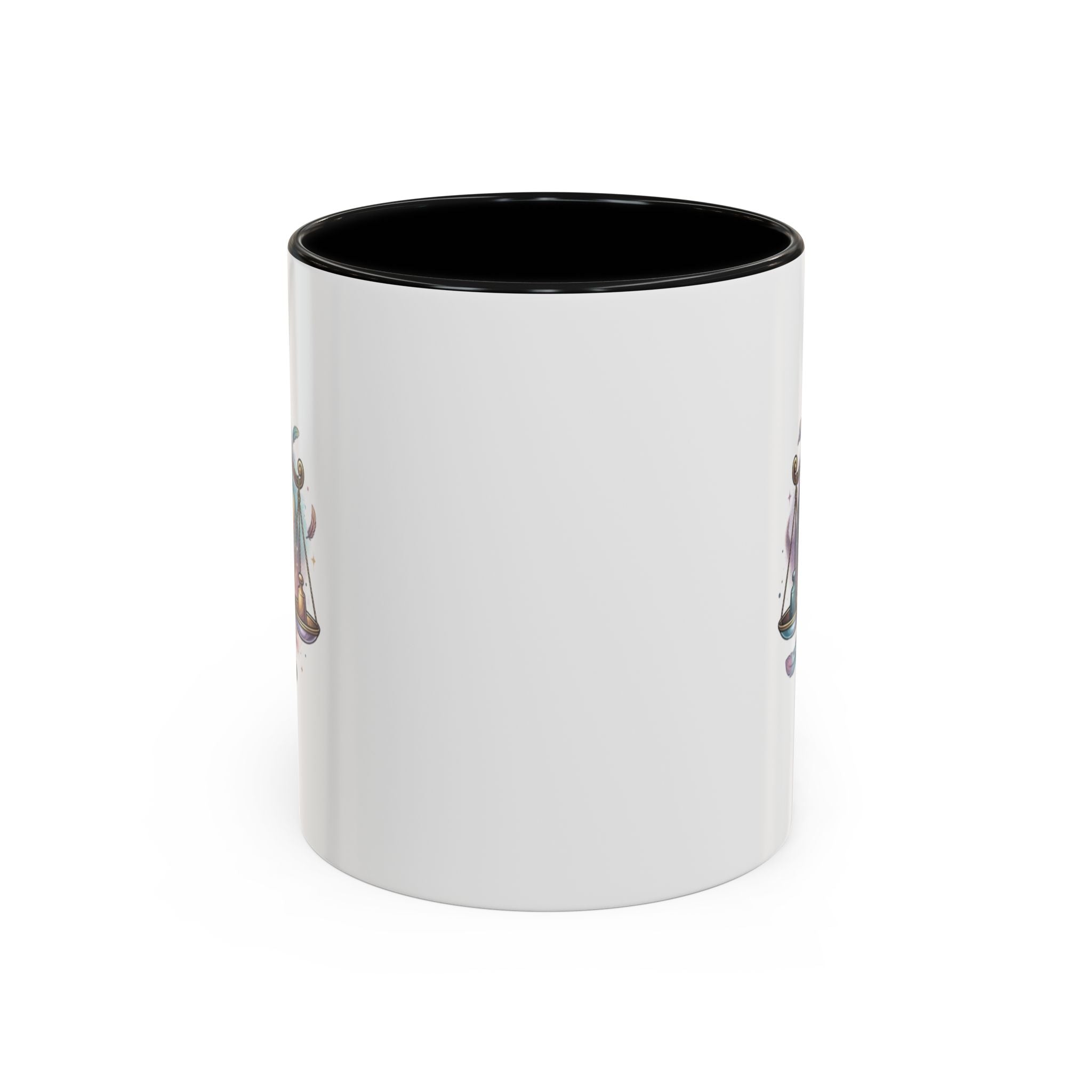 Libra Zodiac Scales Accent Coffee Mug — Astrology Constellation Gift
