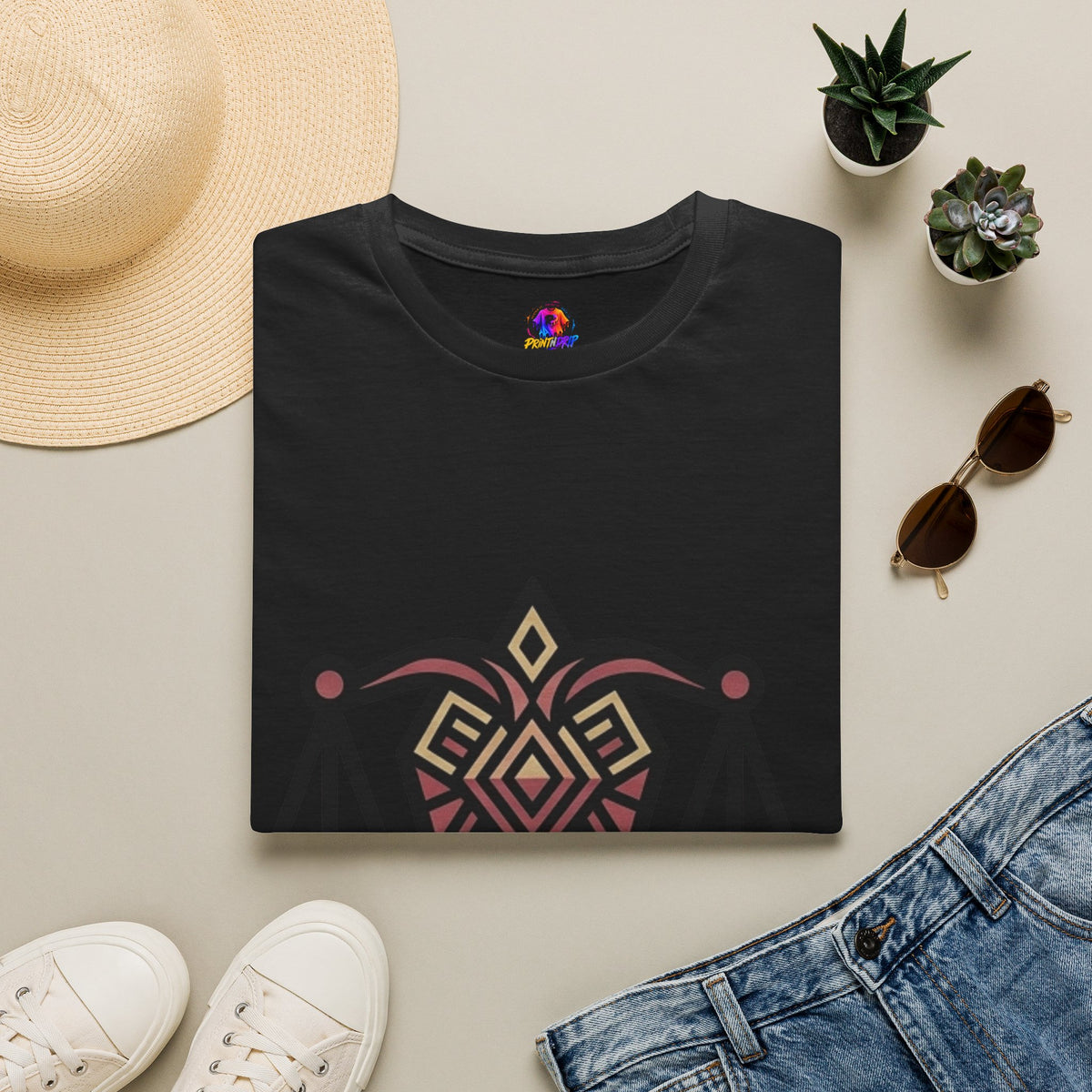 Libra Scales T-Shirt — Geometric Zodiac Libra Tee