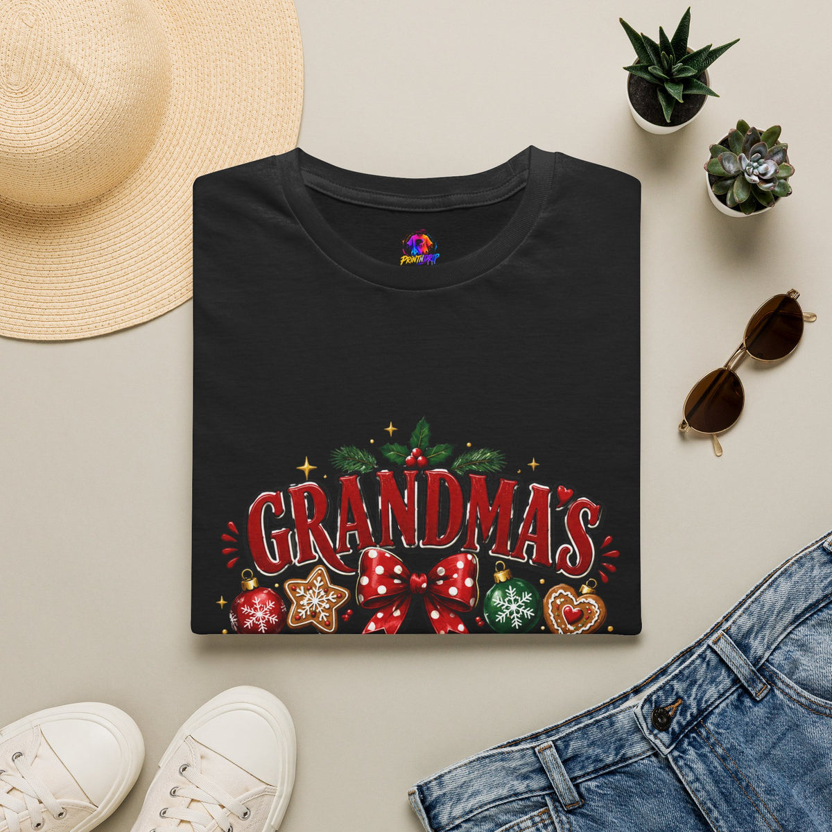 T-Shirt — Grandma's Christmas Crew Holiday Tee
