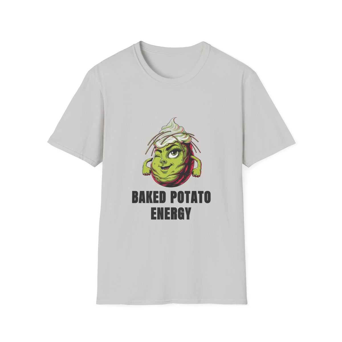 Baked Potato Energy T-Shirt — Funny Green Spud Graphic Tee - Trending Now - August 2026