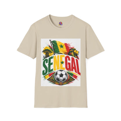 Senegal Flag Soccer T-Shirt — Lion & Football Pride Tee