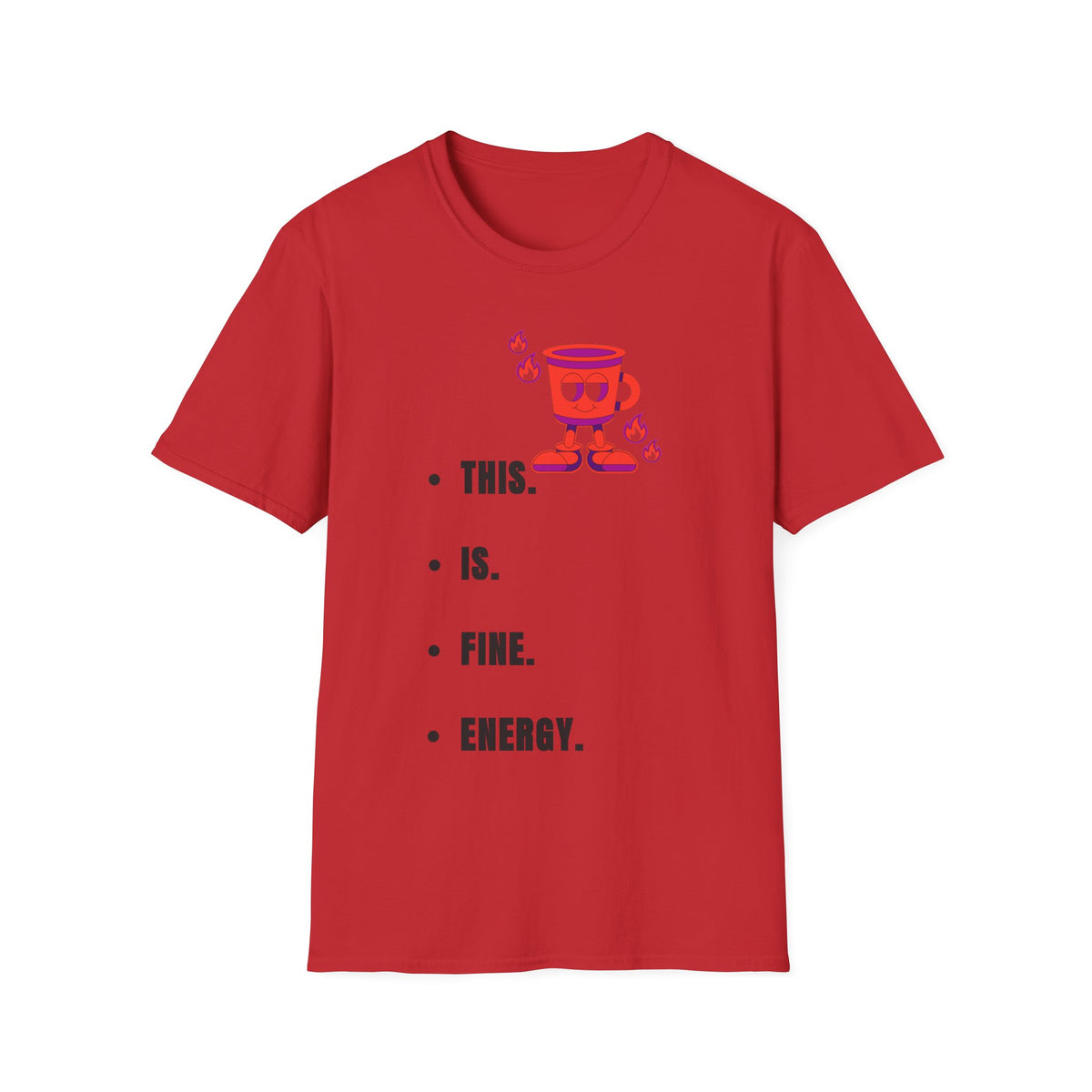 This Is Fine Coffee Mug T-Shirt — Cute Cartoon Coffee Tee - Trending Now - September 2026