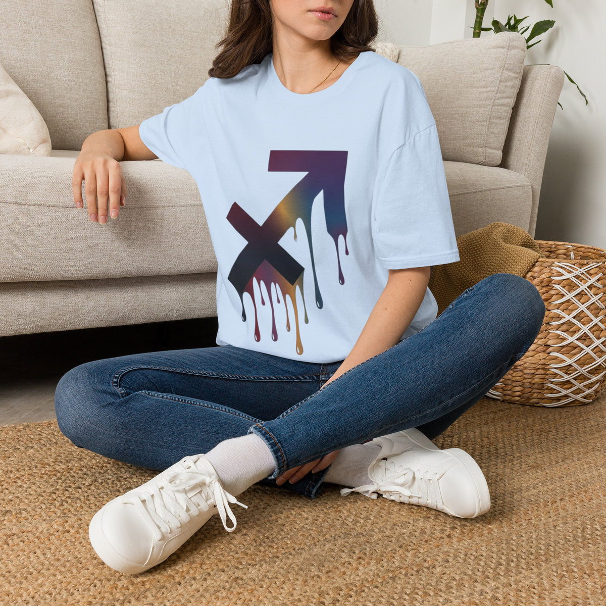 Sagittarius Drip T-Shirt — Gradient Astrological Arrow Tee