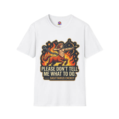 Sagittarius Archer T-Shirt — "Please Don't Tell Me What To Do" Zodiac Graphic