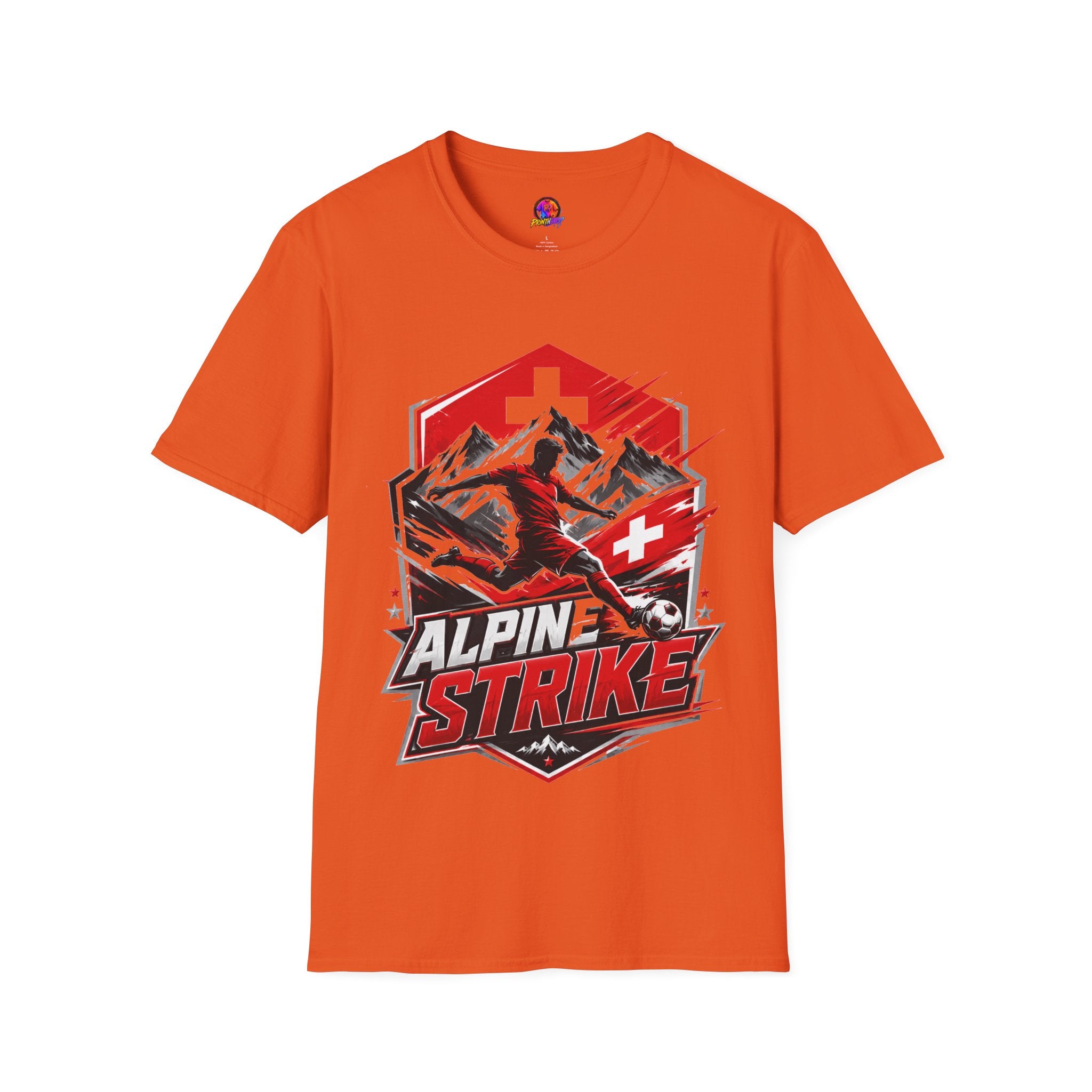 Switzerland Alpine Strike T‑Shirt – Swiss Mountain Ski & Snowboard Graphic