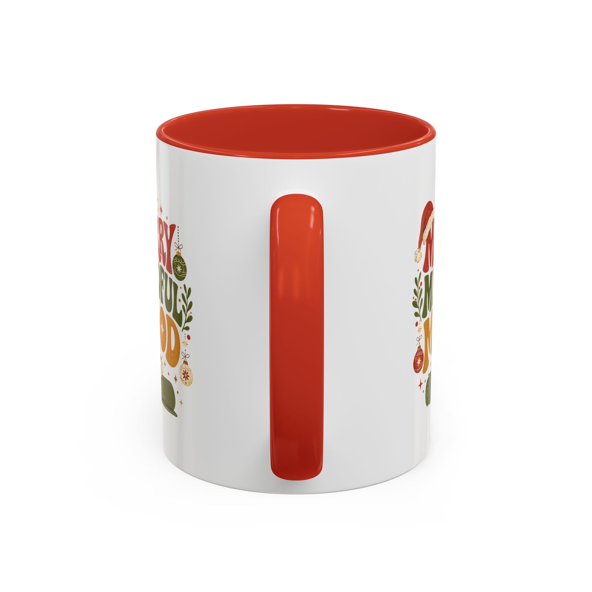 Modern Day Christmas Merry Mindful Mood Coffee Mug — Holiday Yoga & Relaxation Gift