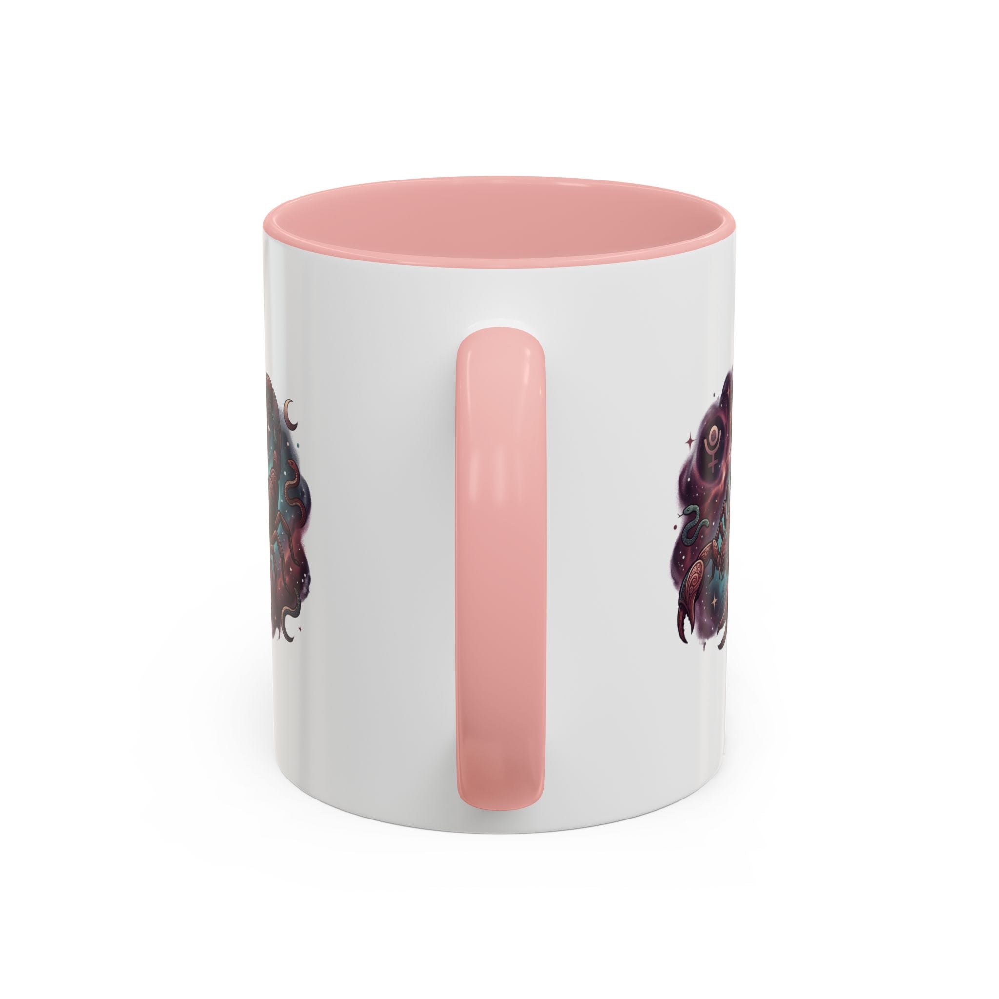 Scorpio Zodiac Accent Coffee Mug — Celestial Scorpion Astrology Design