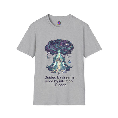 Dreamy Meditation T-Shirt — 'Guided by dreams, ruled by intuition' Spiritual Art Tee
