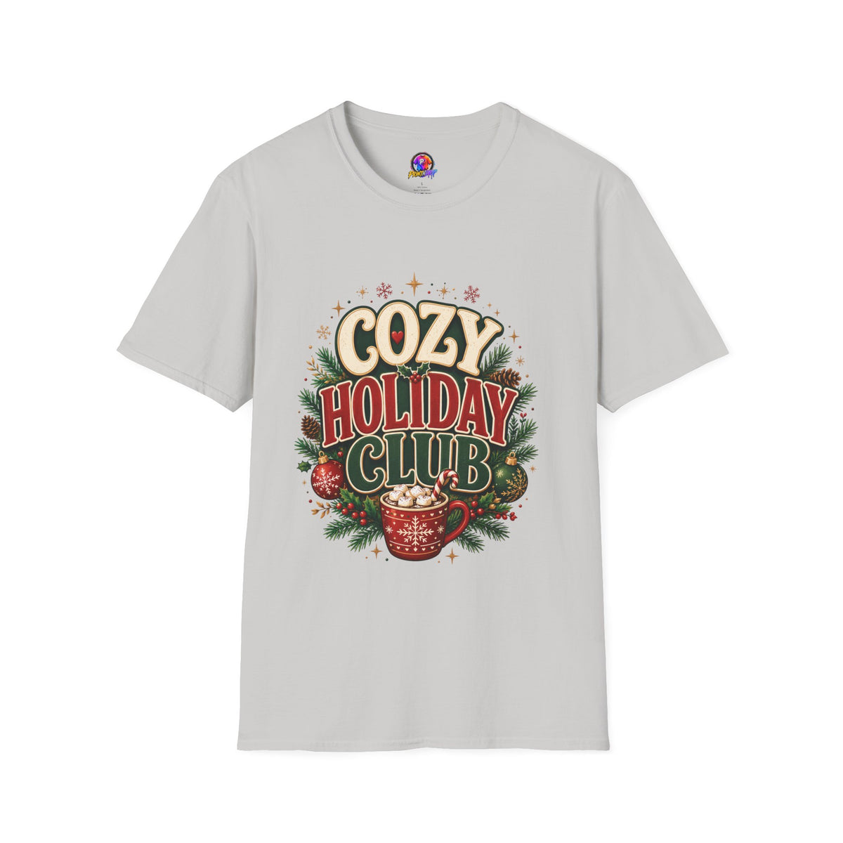 Cozy Holiday Club T-Shirt — Festive Christmas Cozy Cocoa Graphic Tee