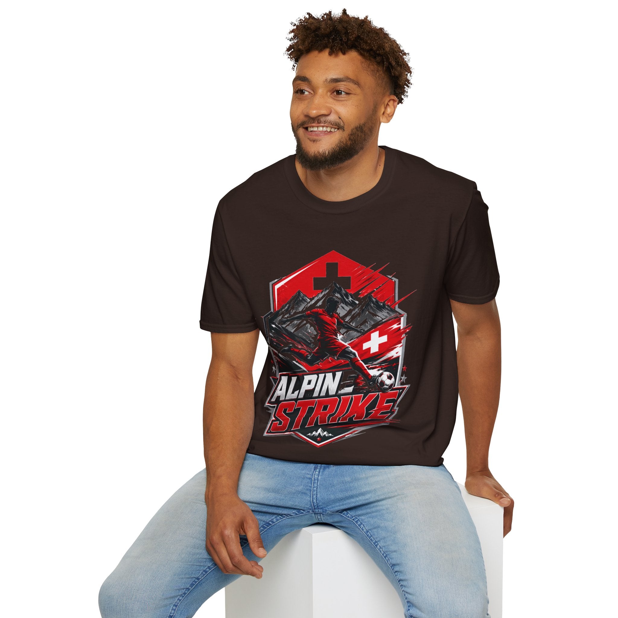 Switzerland Alpine Strike T‑Shirt – Swiss Mountain Ski & Snowboard Graphic