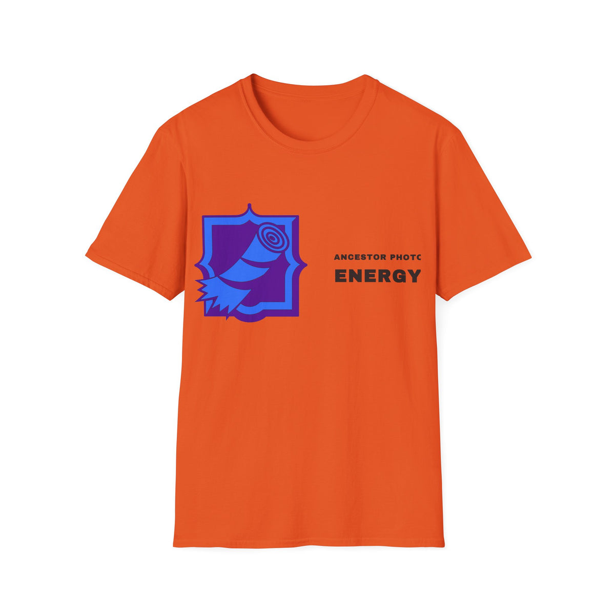 Rose Shield T-Shirt — Abstract Blue Rose Graphic Tee (Accent Text: 'ENERGY') - Trending Now - September 2026