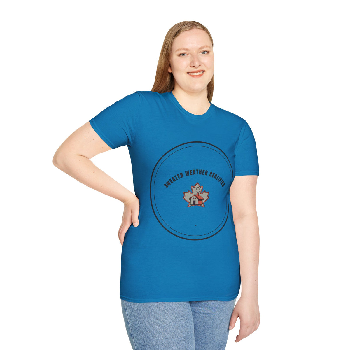 Sweater Weather Certified T-Shirt — Cozy Fall Maple Badge Tee - Trending Now - September 2026