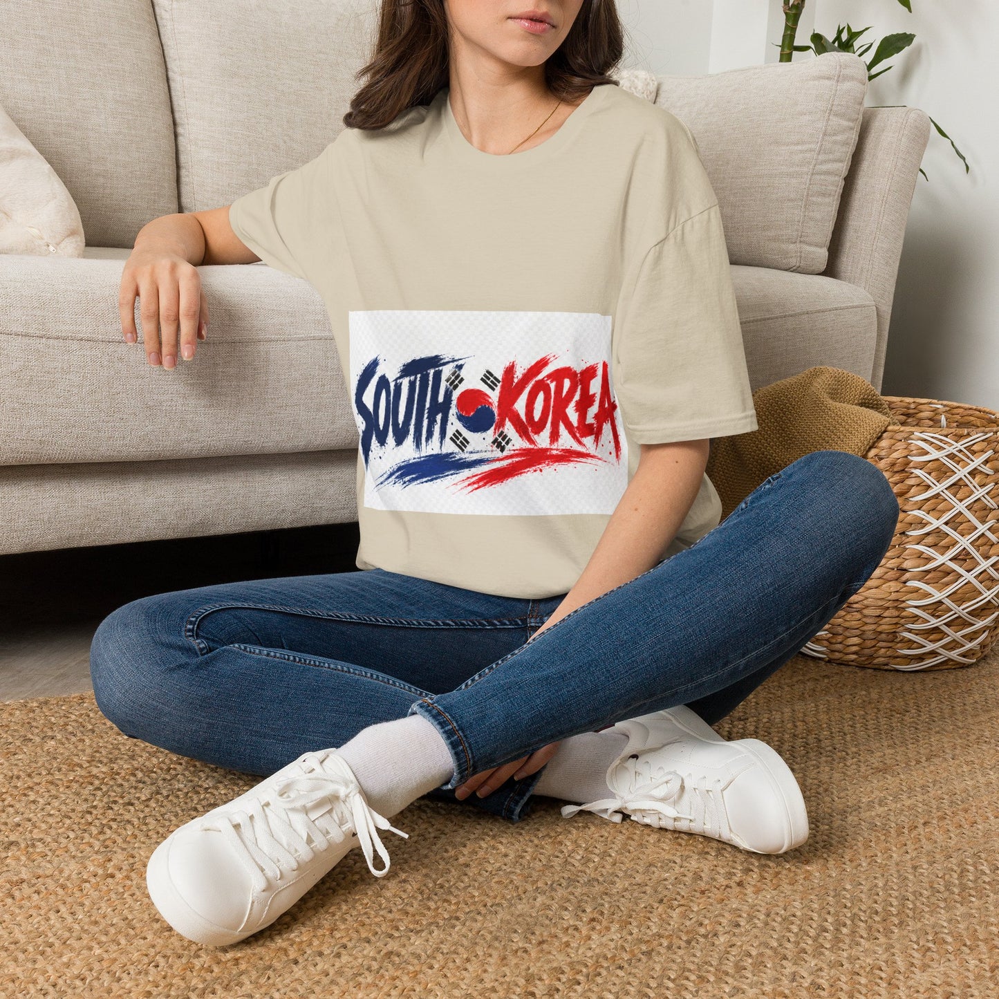 South Korea Flag Brushstroke T-Shirt — Patriotic Korean Travel Tee