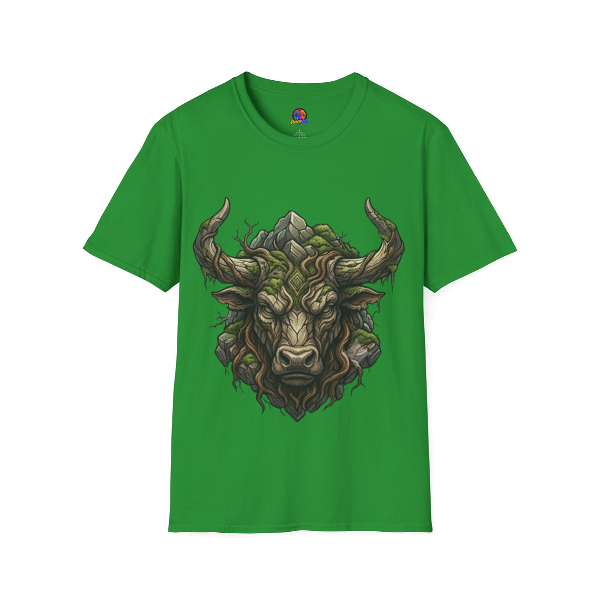 Taurus Greenman Bull T-Shirt — Nature Spirit Woodland Bull Graphic Tee