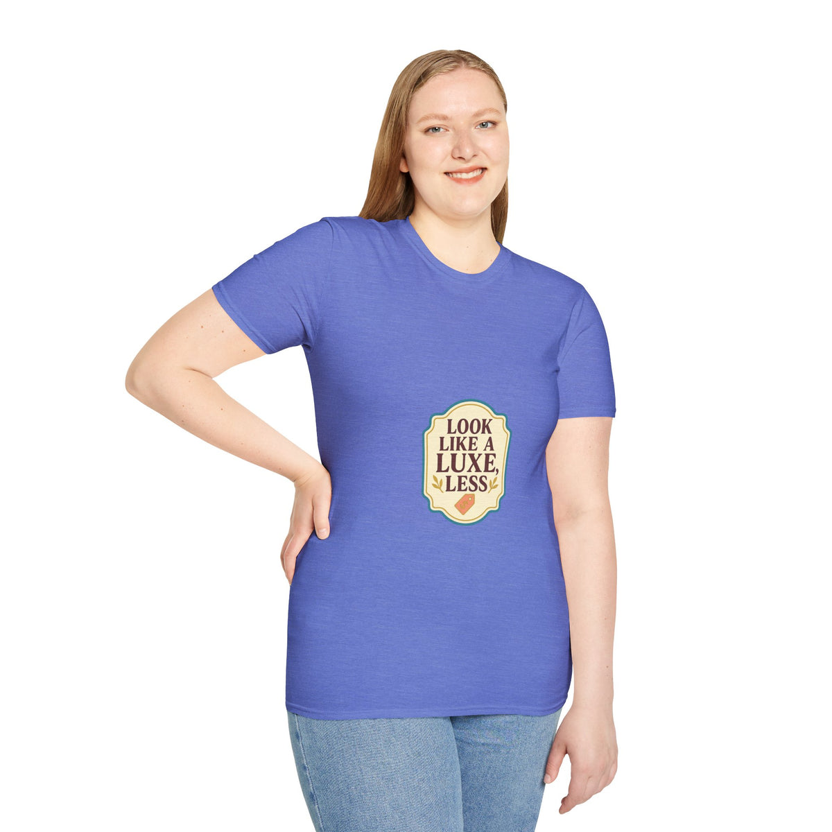 T-Shirt — "Look Like a Luxe Less" Retro Badge Graphic Tee - Trending Now - October 2026