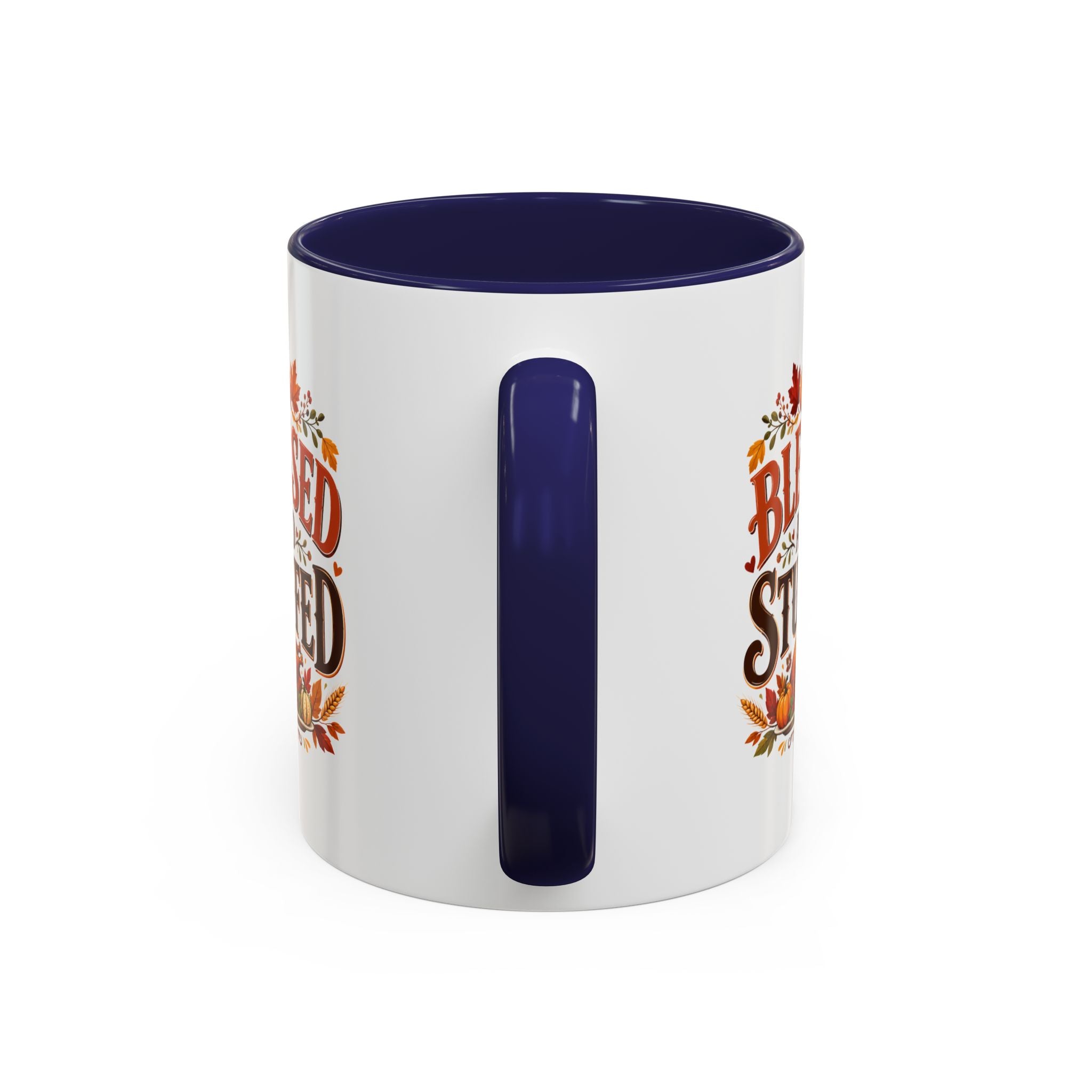 Thanksgiving Mug Blessed and Stuffed Coffee Mug — Thanksgiving Fall Ceramic Accent Mug