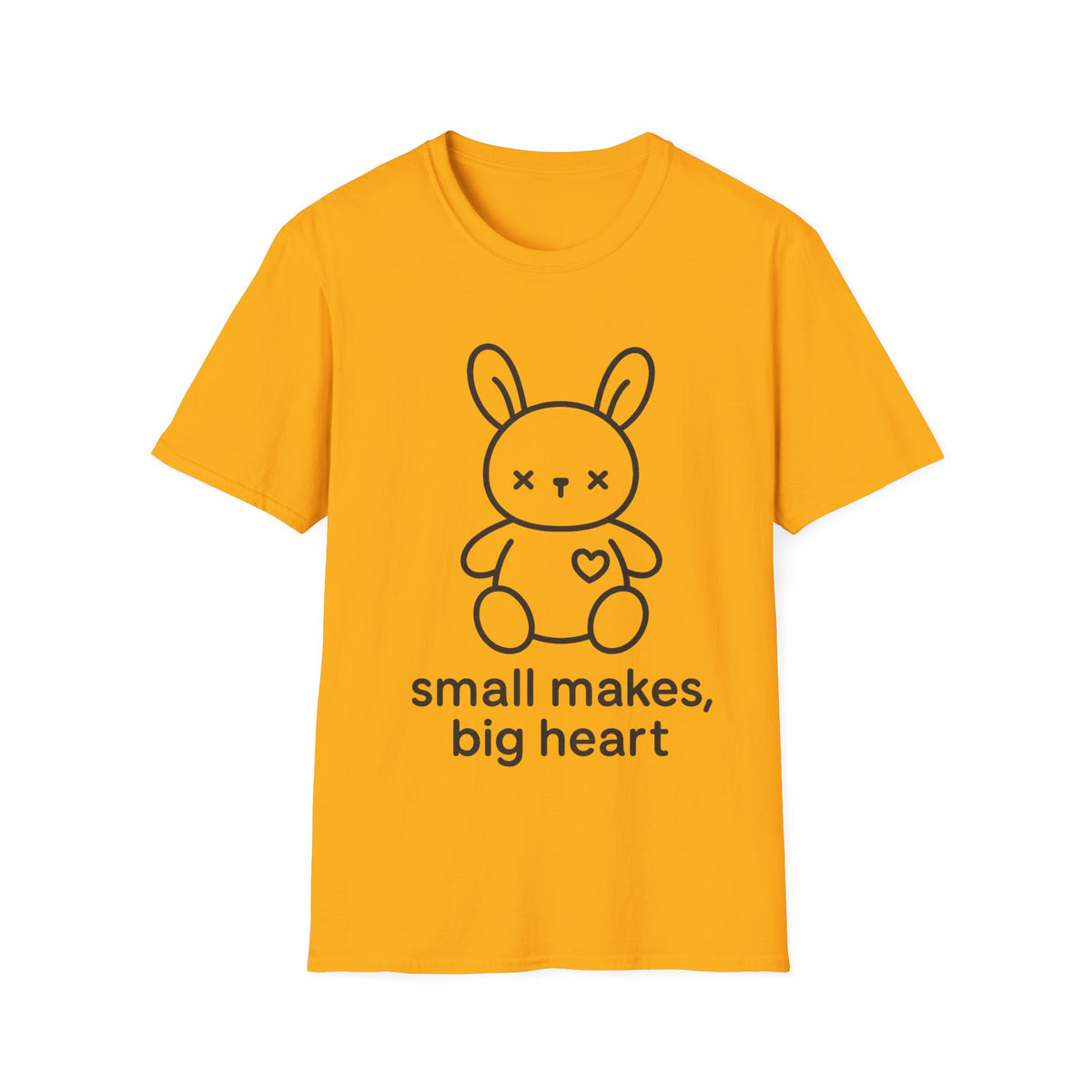 "Small Makes, Big Heart" Cute Amigurumi Bunny Tee - Crafting Crochet Yarn Lover White T-Shirt - Trending Now - September 2026