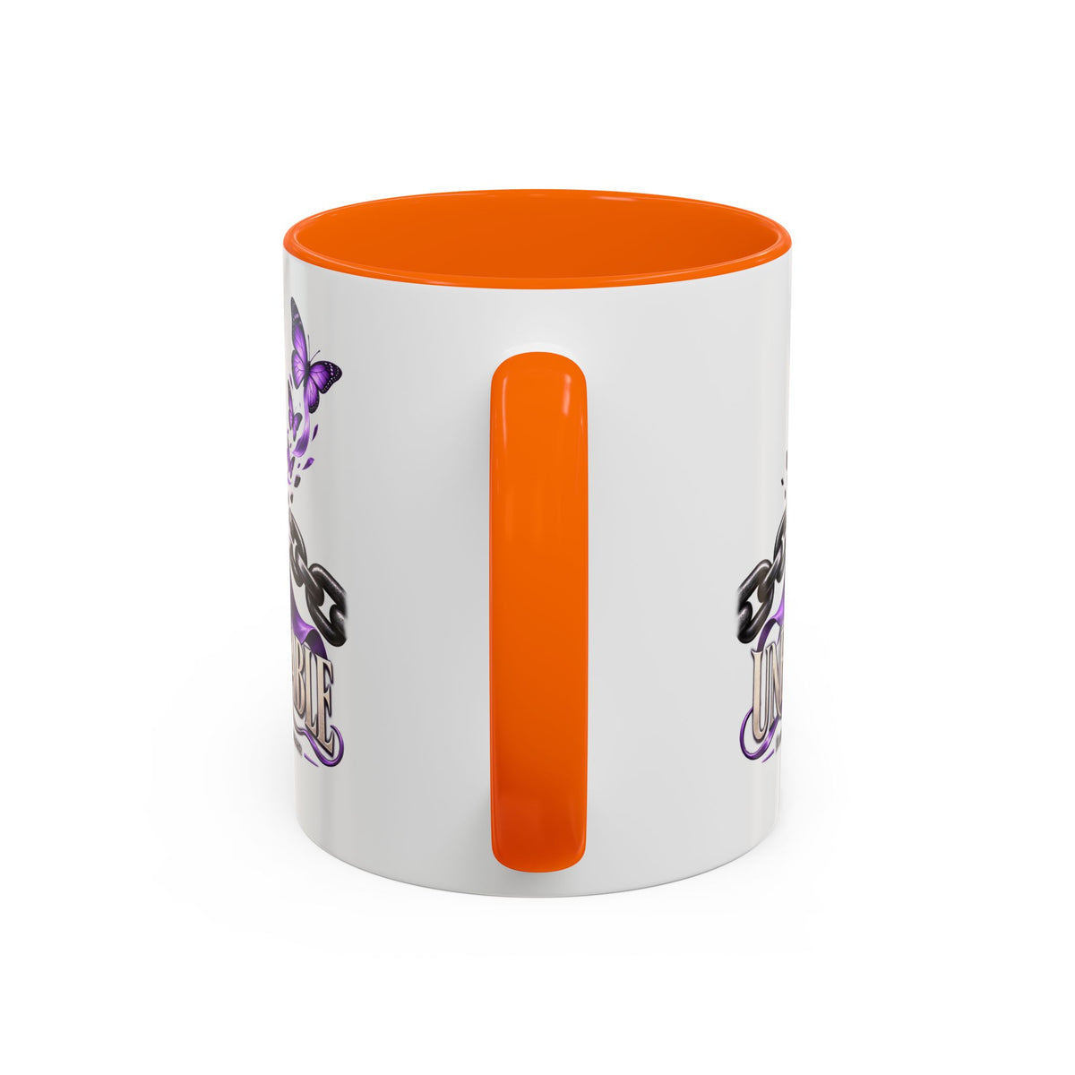 Unbreakable Purple Ribbon Coffee Mug —Domestic Violence Awareness Support Accent Mug