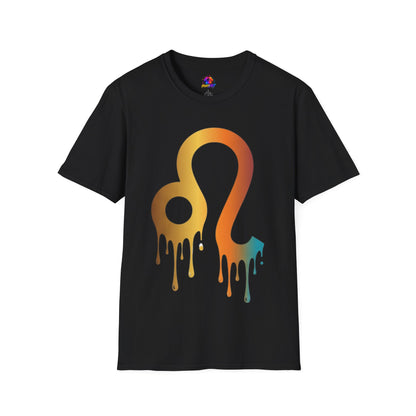 Leo Zodiac Drip T-Shirt — Colorful Astrology Sign Tee