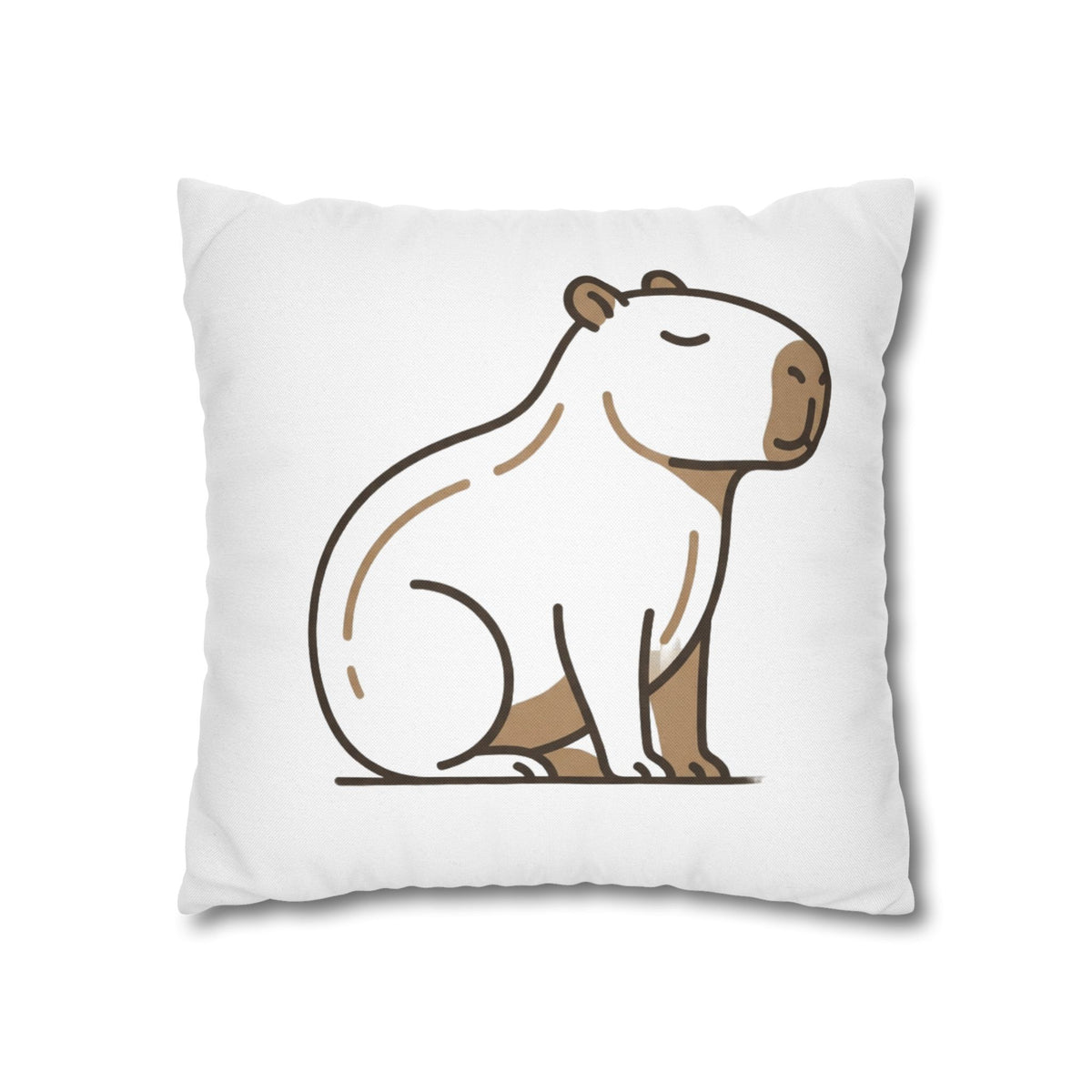 Funny Capybara Cute Throw Pillowcase – Minimalist Animal Decorative Cushion