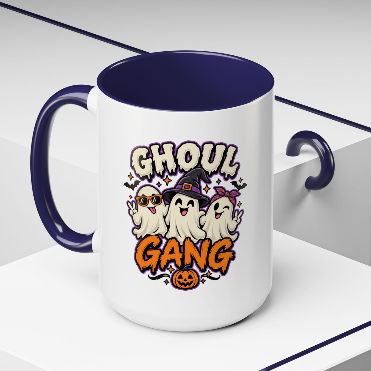 Ghoul Gang Coffee Mug — Cute Halloween Ghosts Accent Mug (11/15oz)