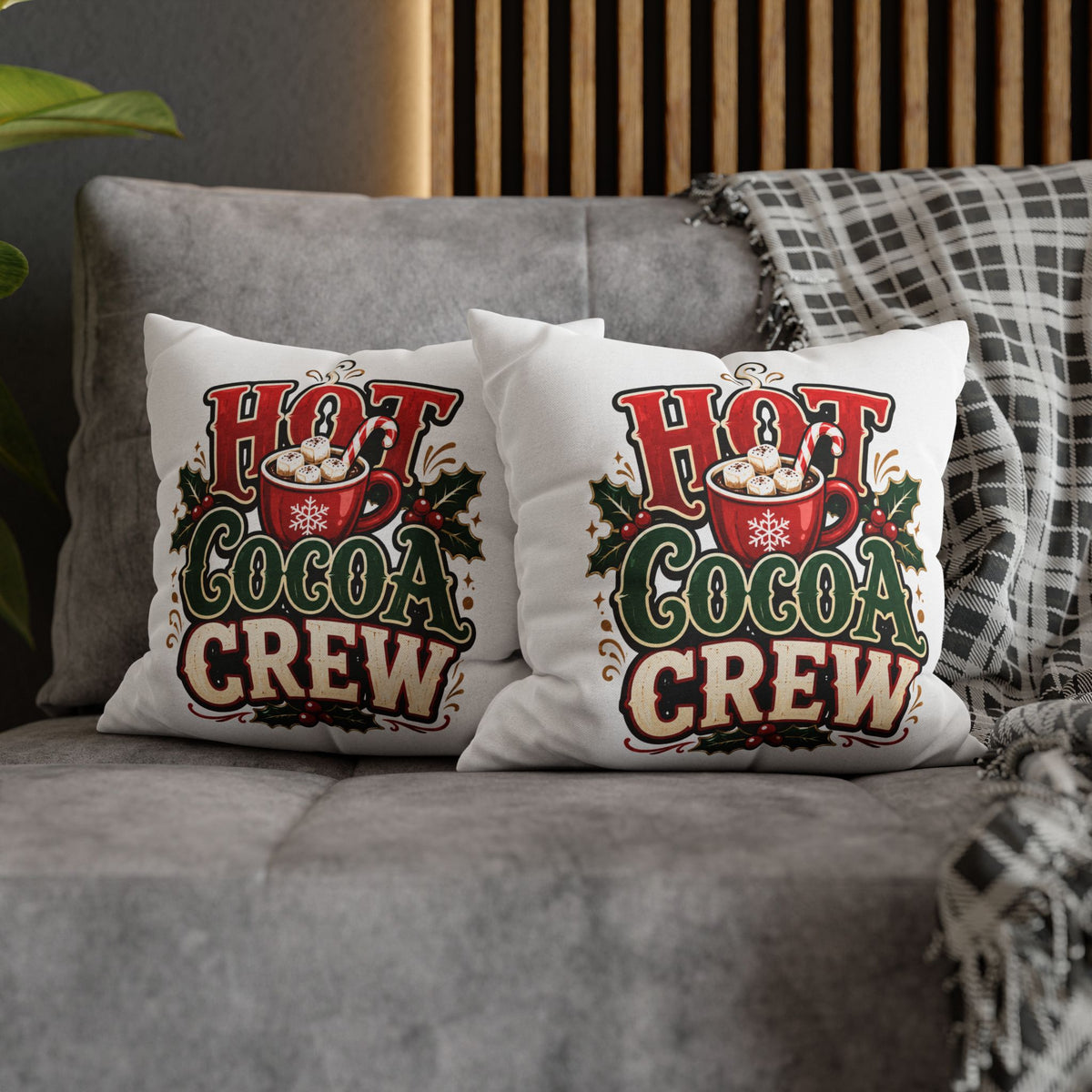 Christmas Hot Cocoa Crew Holiday Pillowcase