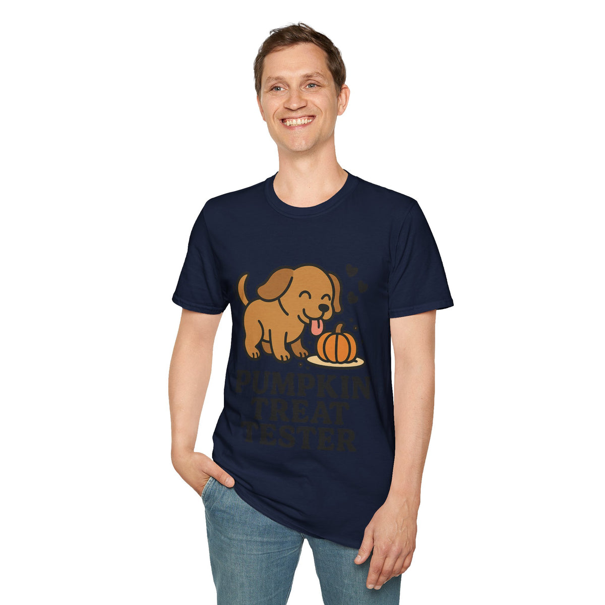 Pumpkin Treat Tester Cute Dog Graphic Tee, Funny Autumn Season Puppy T-Shirt - Trending Now - September 2026