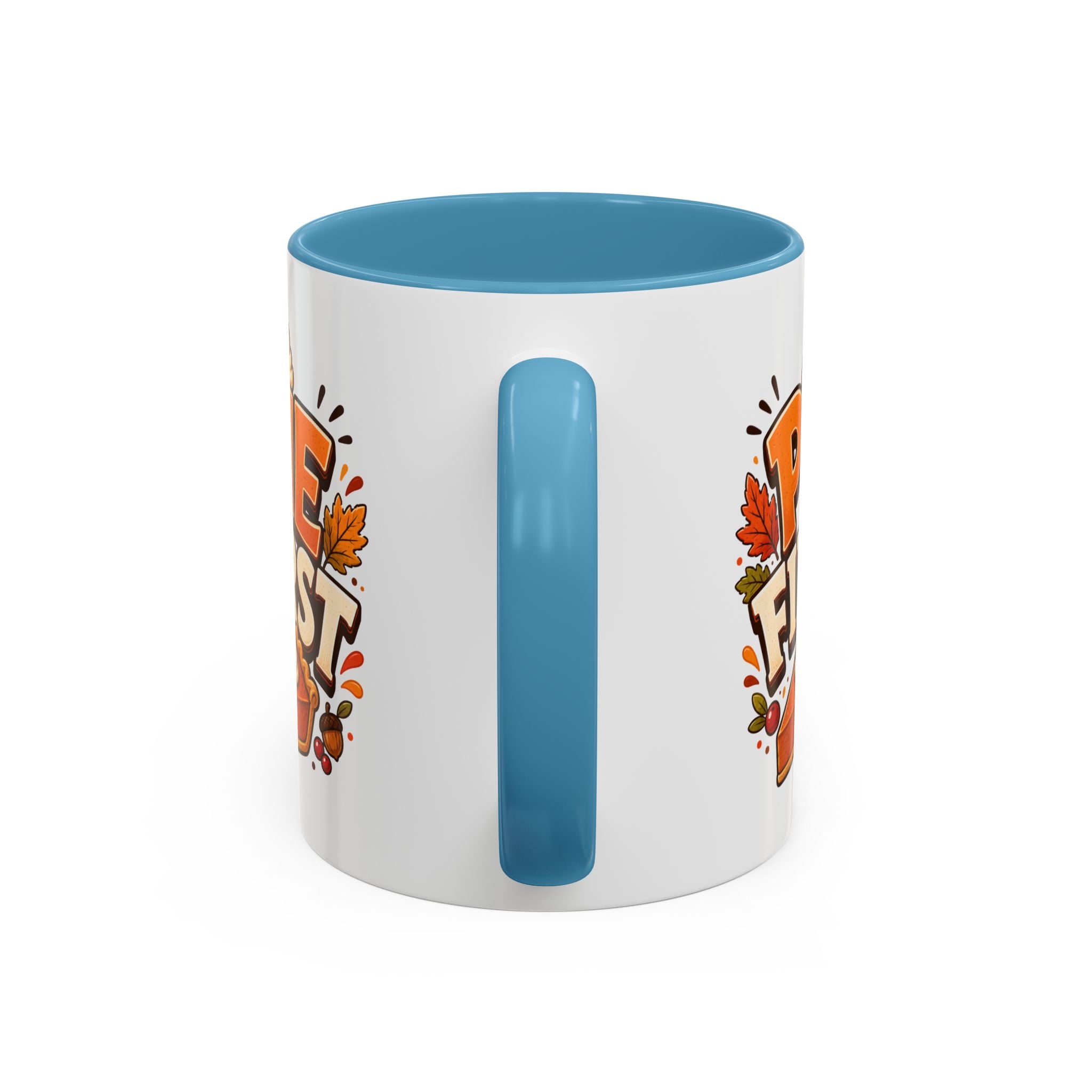 Thanksgiving Mug Pie First Coffee Mug — Funny Thanksgiving Autumn Pie Lover Accent Mug