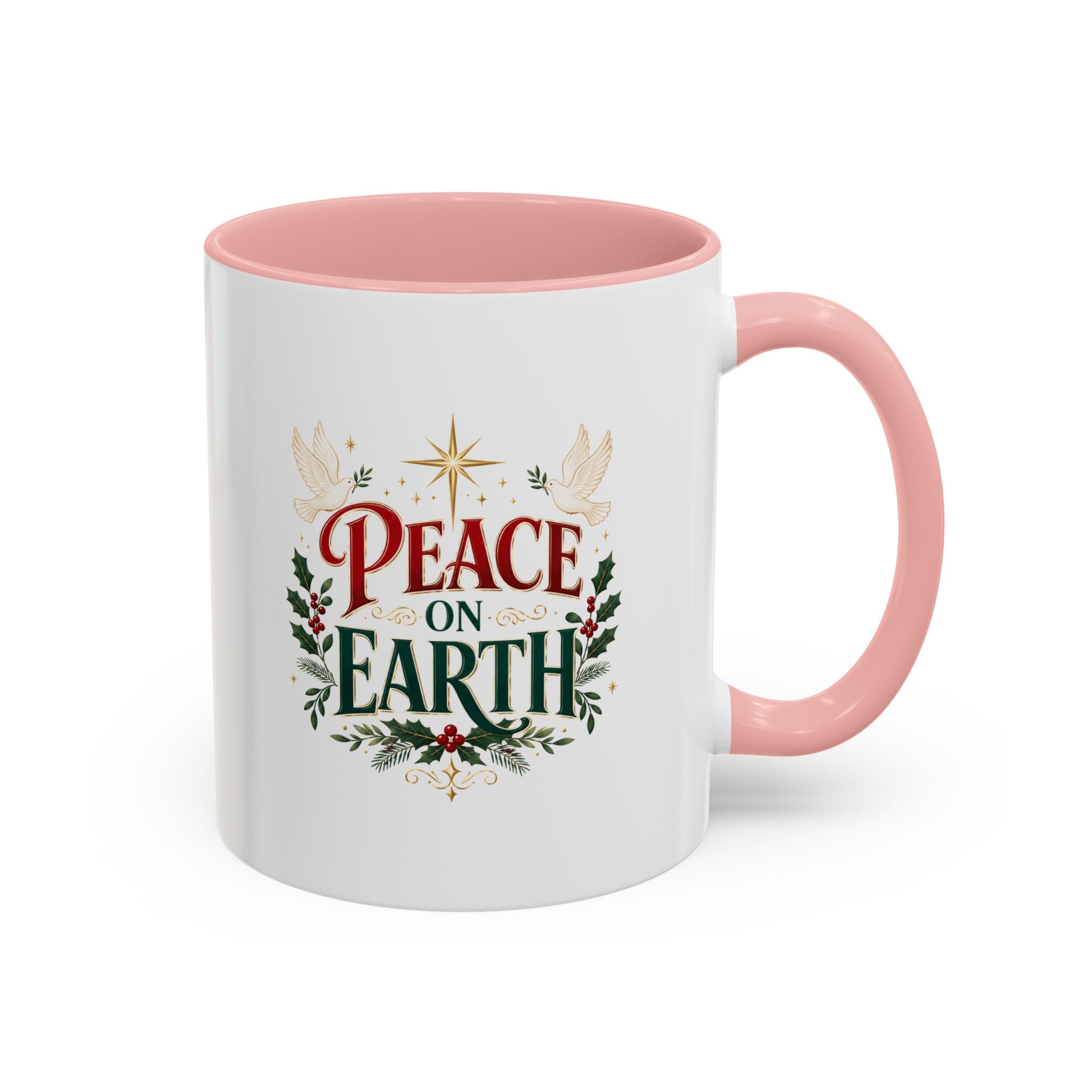 Peace on Earth Coffee Mug — Holiday Christmas Accent Mug