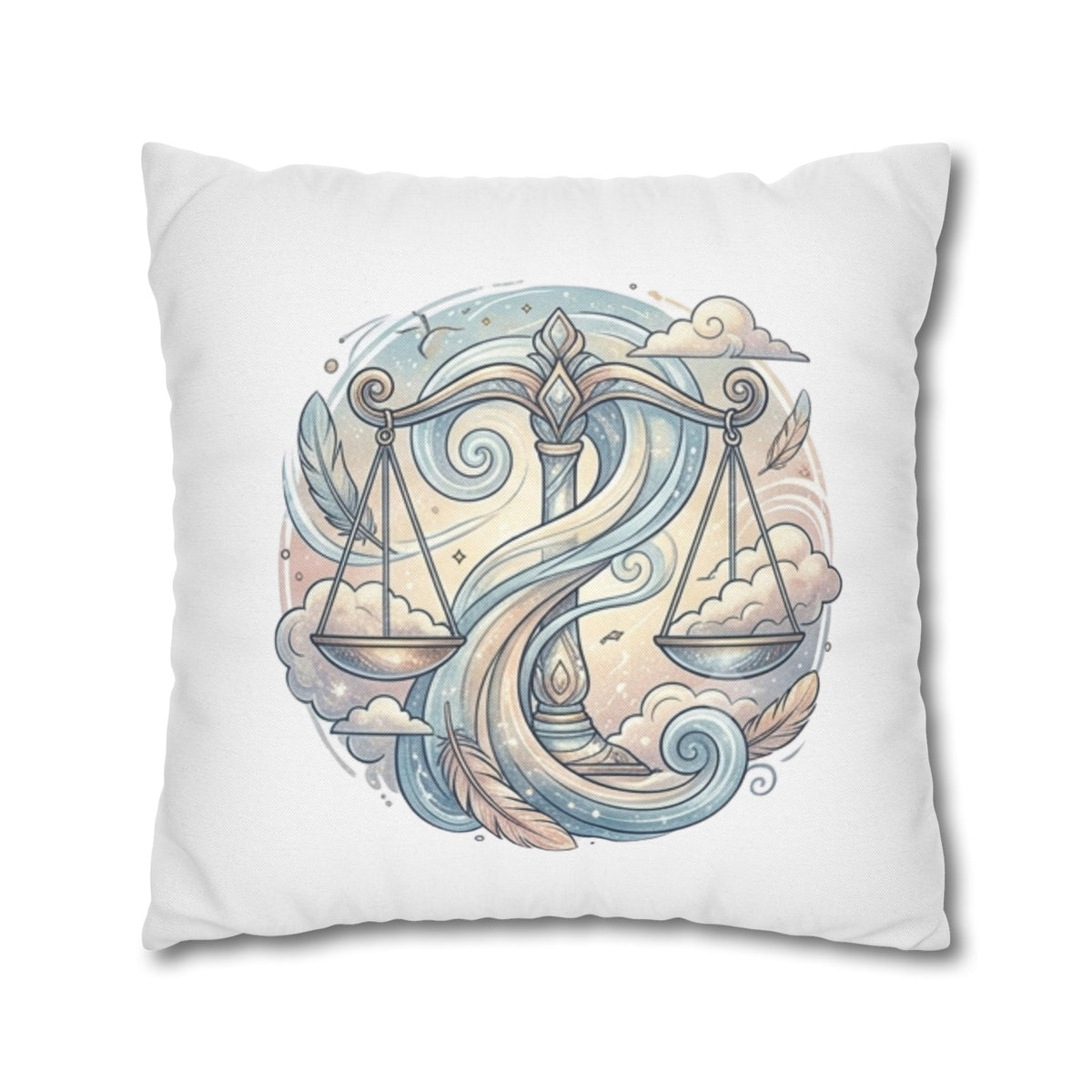 Libra Zodiac Throw Pillow pillowcase — Scales Astrology Decorative Pillowcase