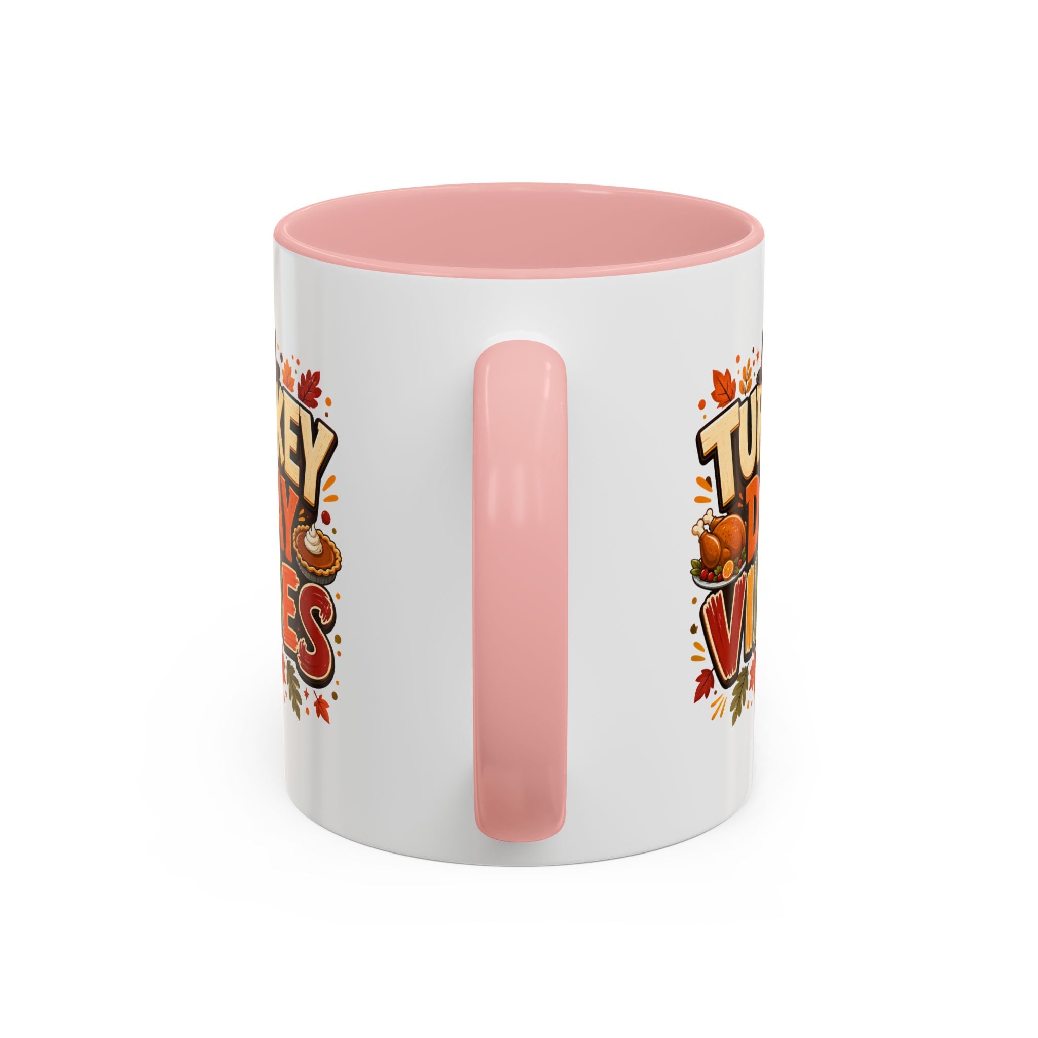 Thanksgiving Mug Turkey Day Vibes Accent Mug — Thanksgiving Coffee Cup