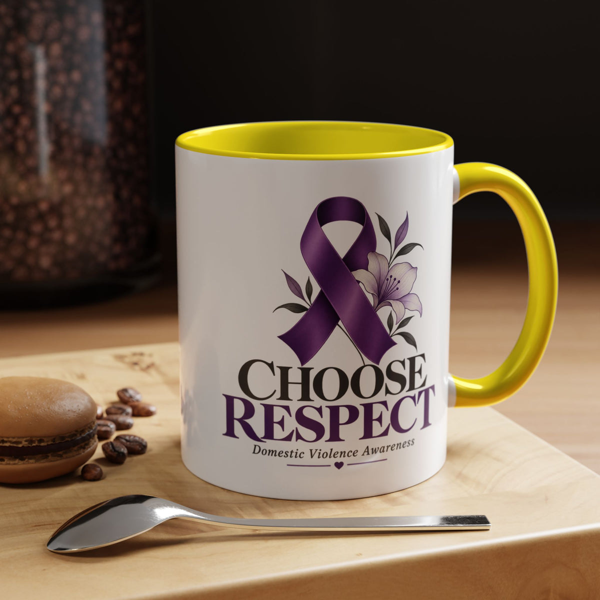 Choose Respect - Domestic Violence Awareness Coffee Mug (Accent, 11/15oz)