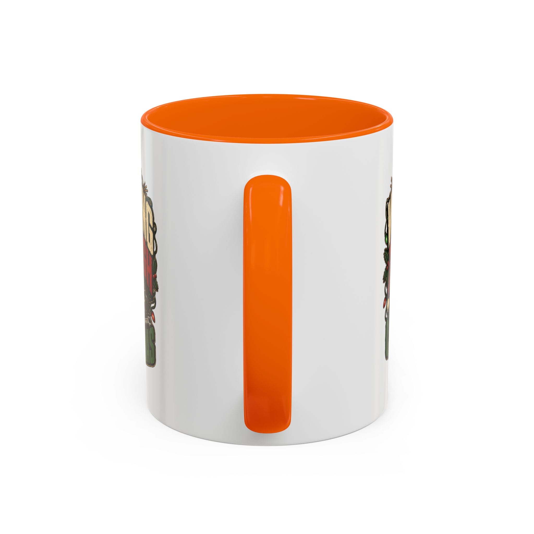 Modern Day Christmas Working Through Christmas Coffee Mug — Funny Holiday Work & Overtime Gift