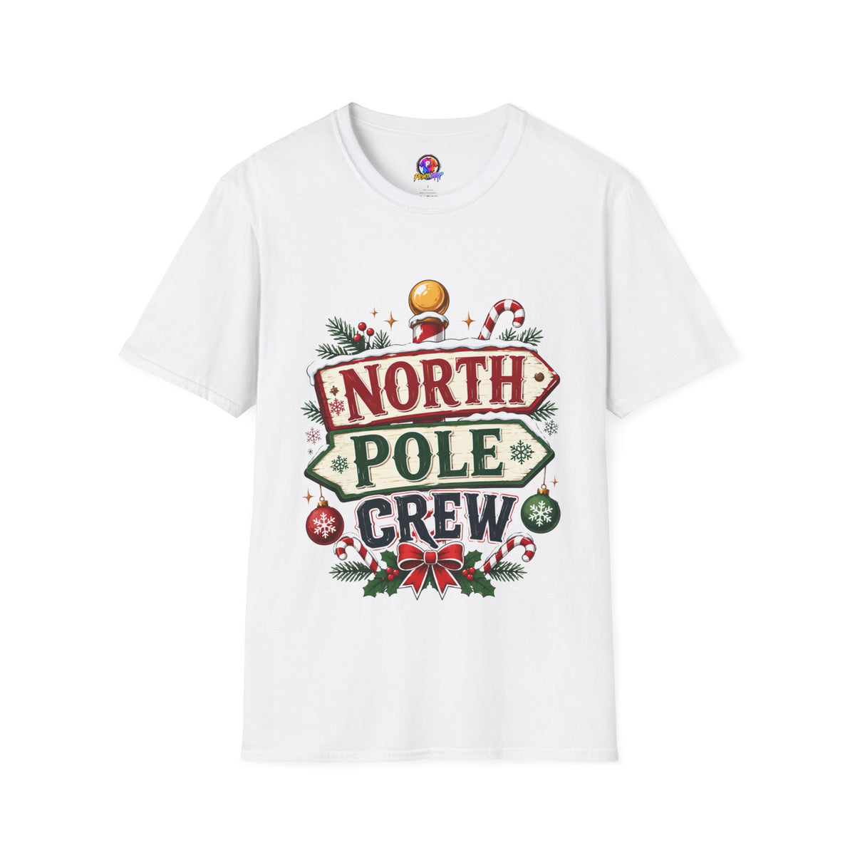 T-Shirt — North Pole Crew Christmas Holiday Graphic Tee