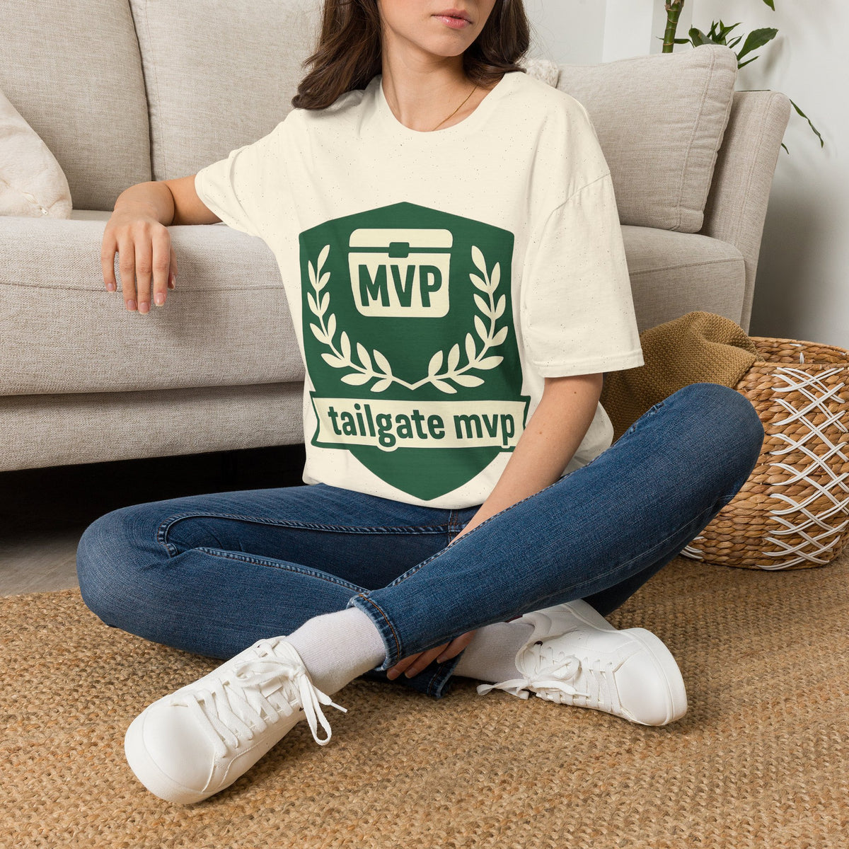 MVP Tailgate T-Shirt — Vintage Green MVP Badge Tee - Trending Now - August 2026