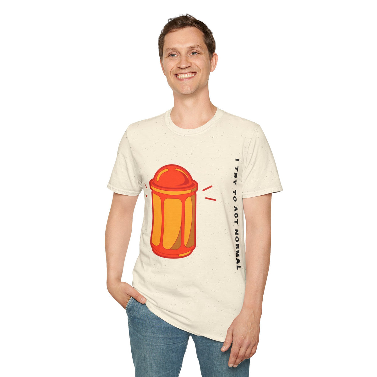 T-Shirt — 'I Try to Be a Grown-Up' Cartoon Fire Hydrant Graphic Tee - Trending Now - September 2026