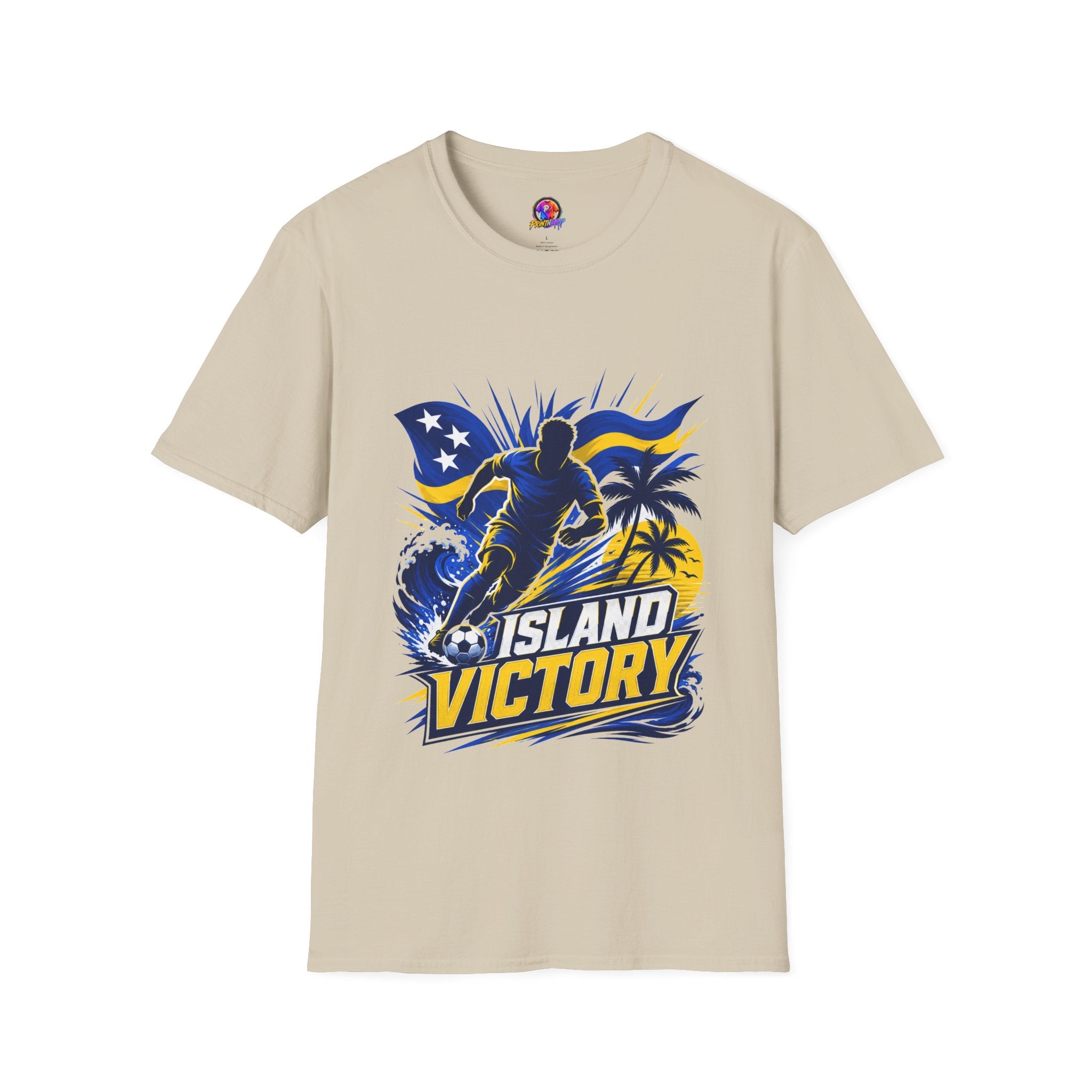 Curacao Island Victory T-Shirt — Tropical Surf Soccer Graphic Tee