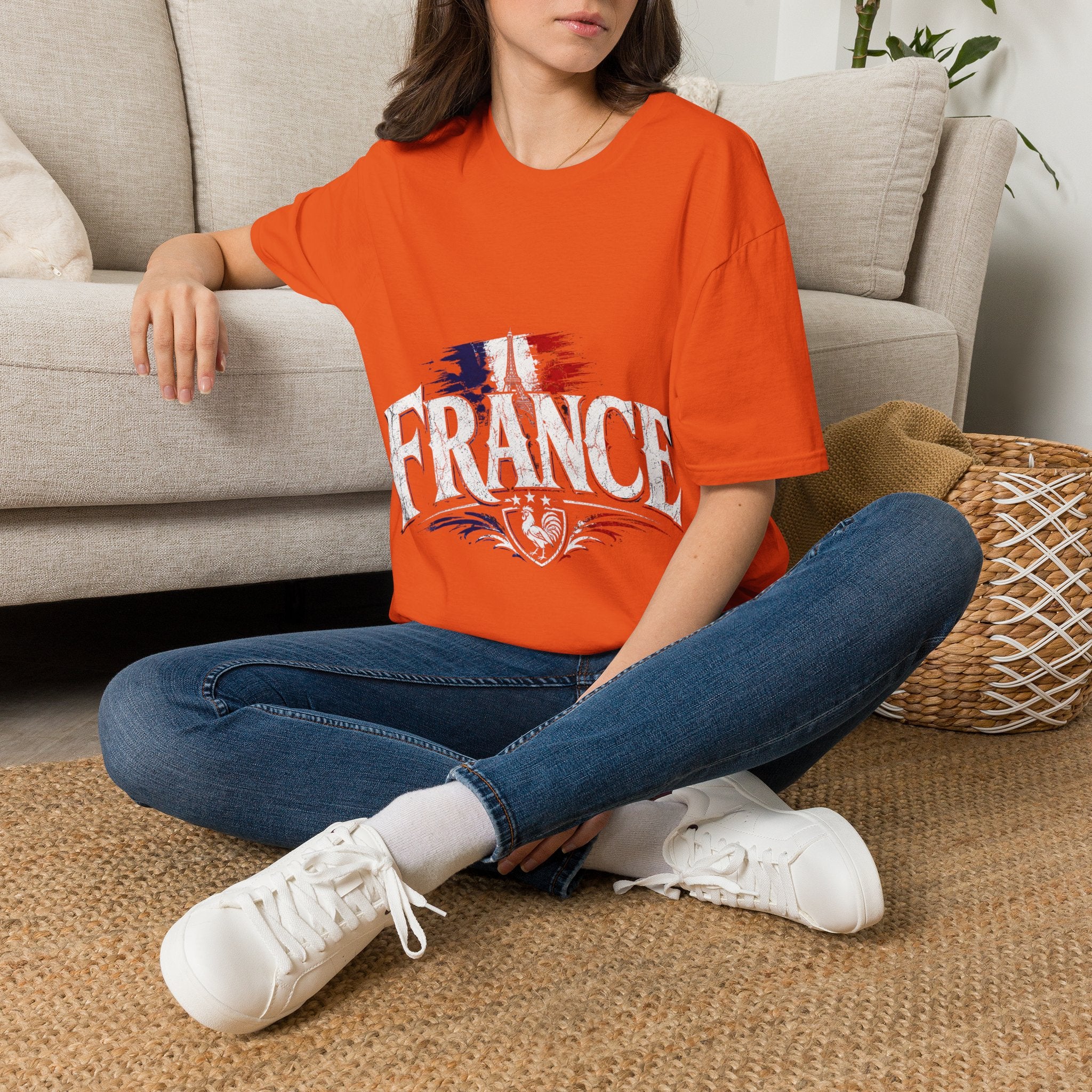 France Flag T-Shirt — Vintage Eiffel Tower French Pride Tee